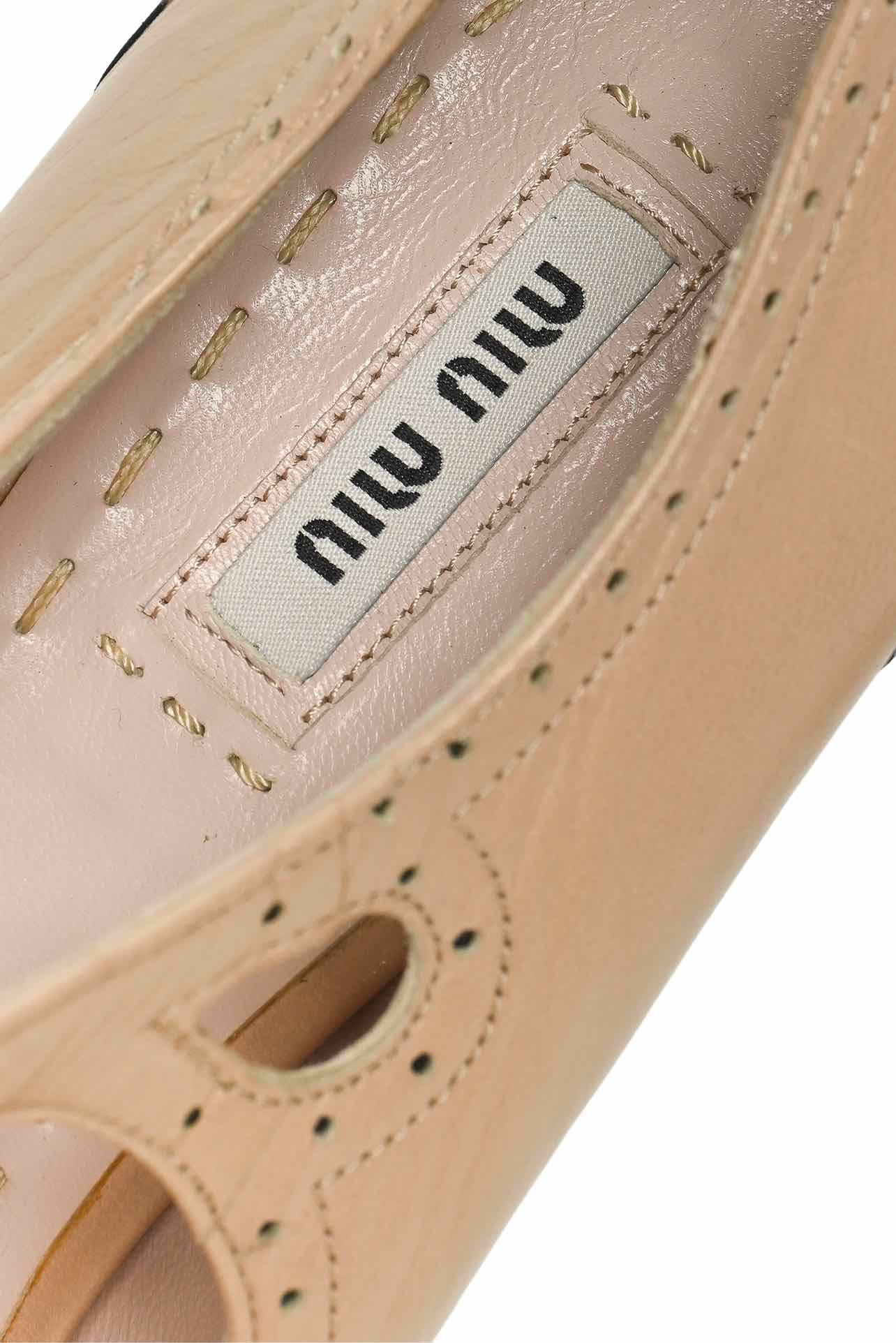 Miu Miu Size 41 Broque Open Toe Pumps - Image 6