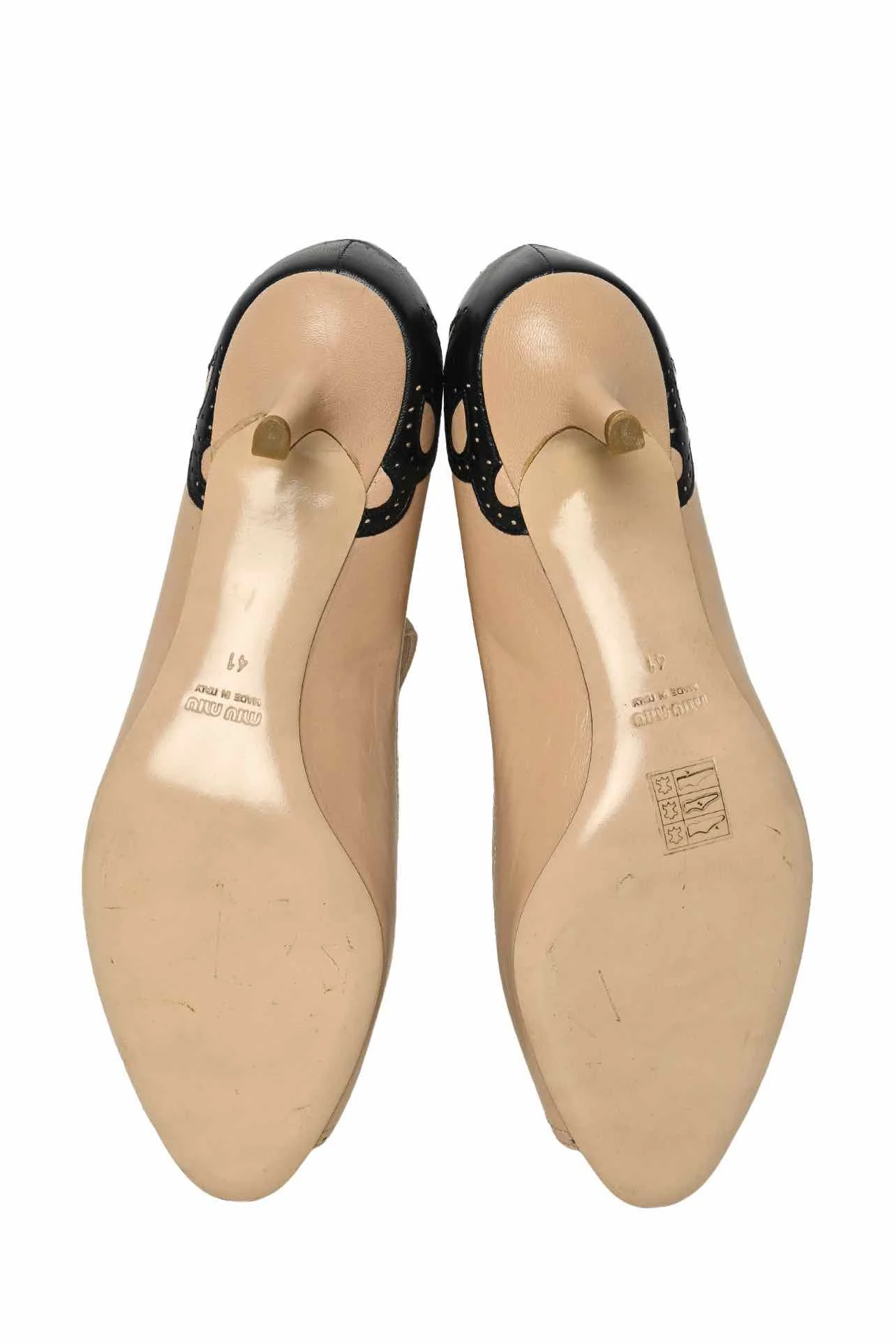 Miu Miu Size 41 Broque Open Toe Pumps - Image 8