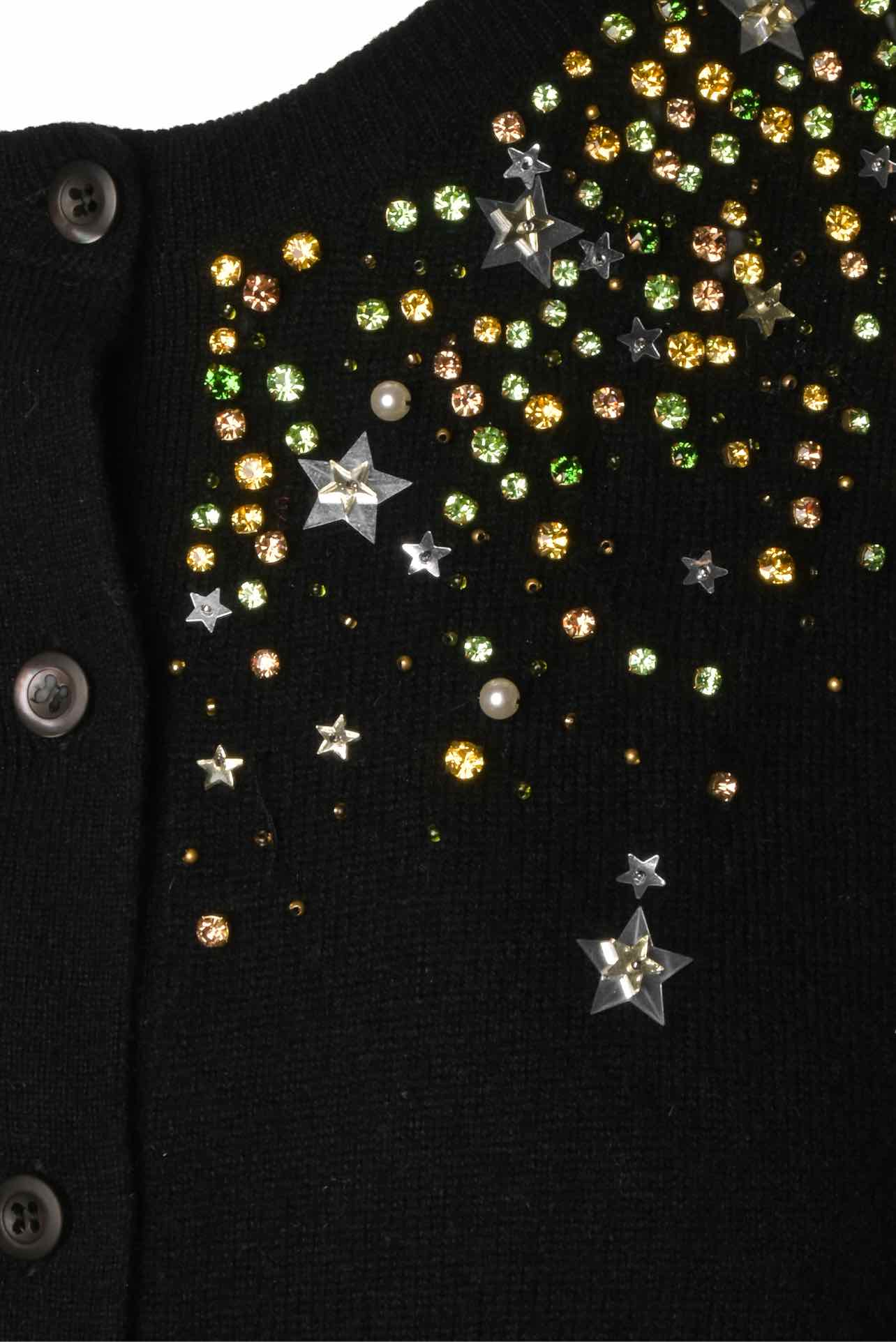Miu Miu Size 42 2016 Crystal & Star Embellished Cardigan - Image 3