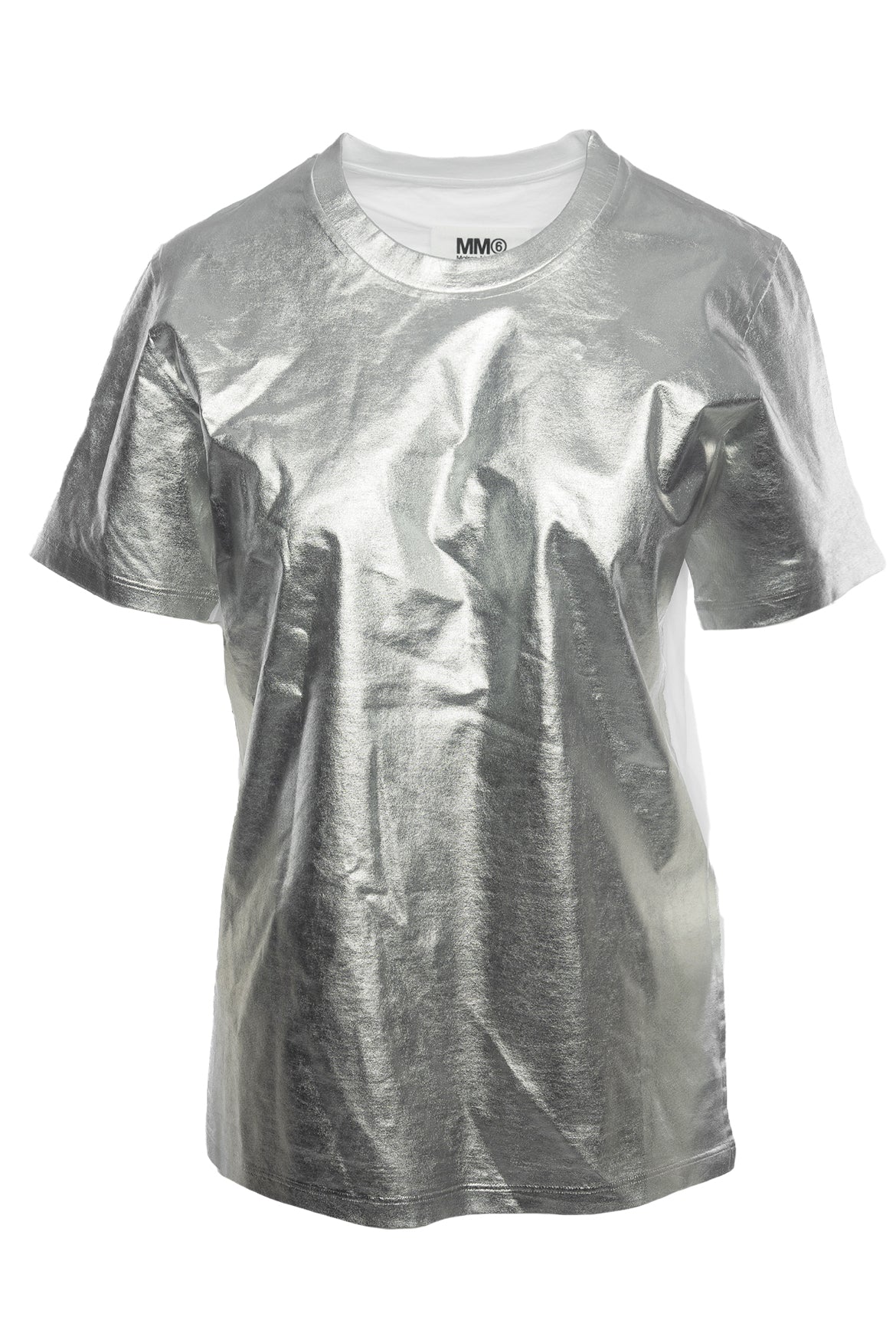 MM6 Martin Margiela Size XS Coated cotton lamé T-Shirt