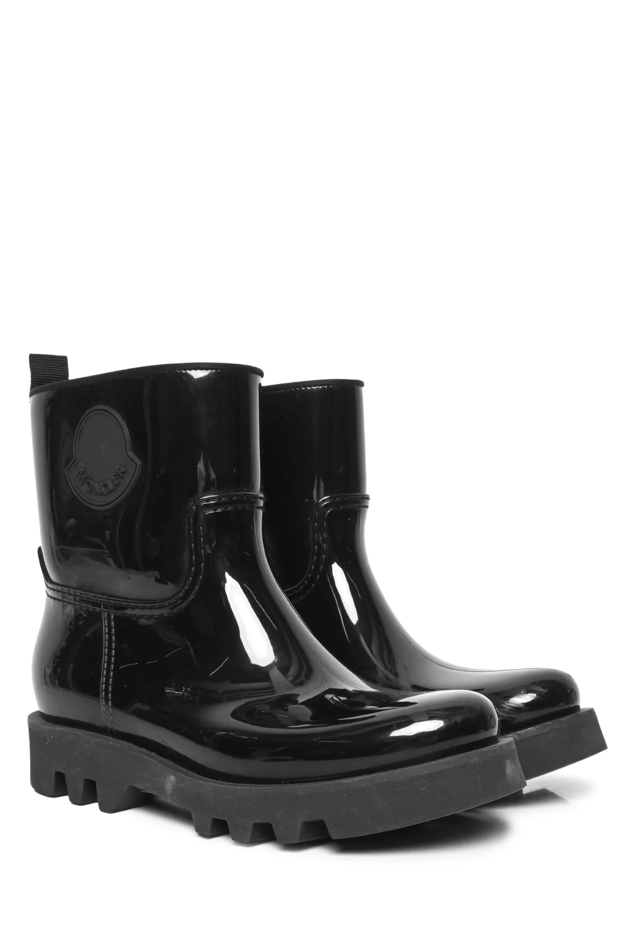 Moncler Size 40 High Shine Finish Ankle Rain Boots - Image 2