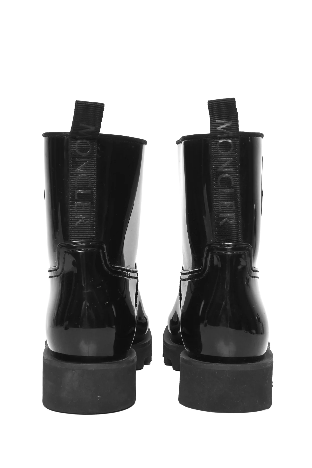 Moncler Size 40 High Shine Finish Ankle Rain Boots - Image 4