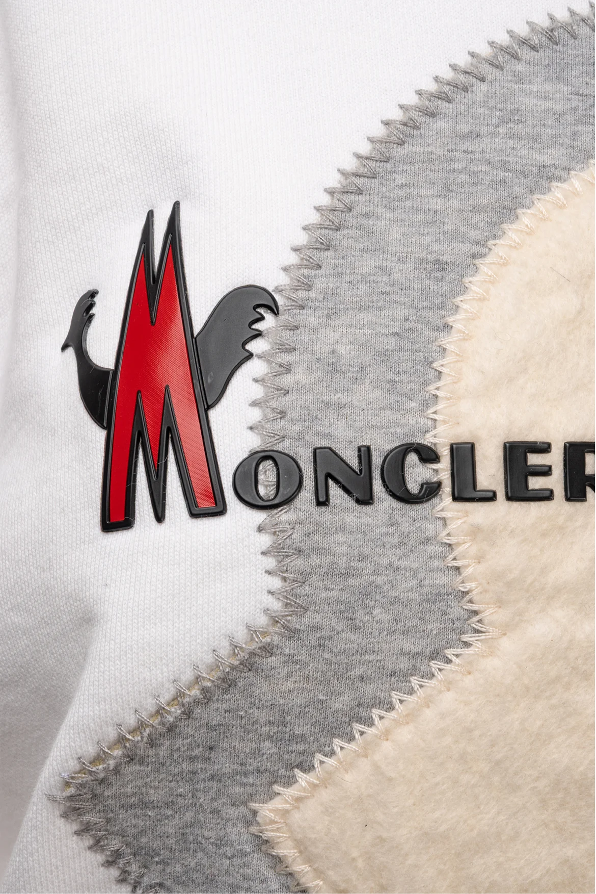 Moncler Size M Felt Logo Applique Crewneck Sweatshirt - Image 3