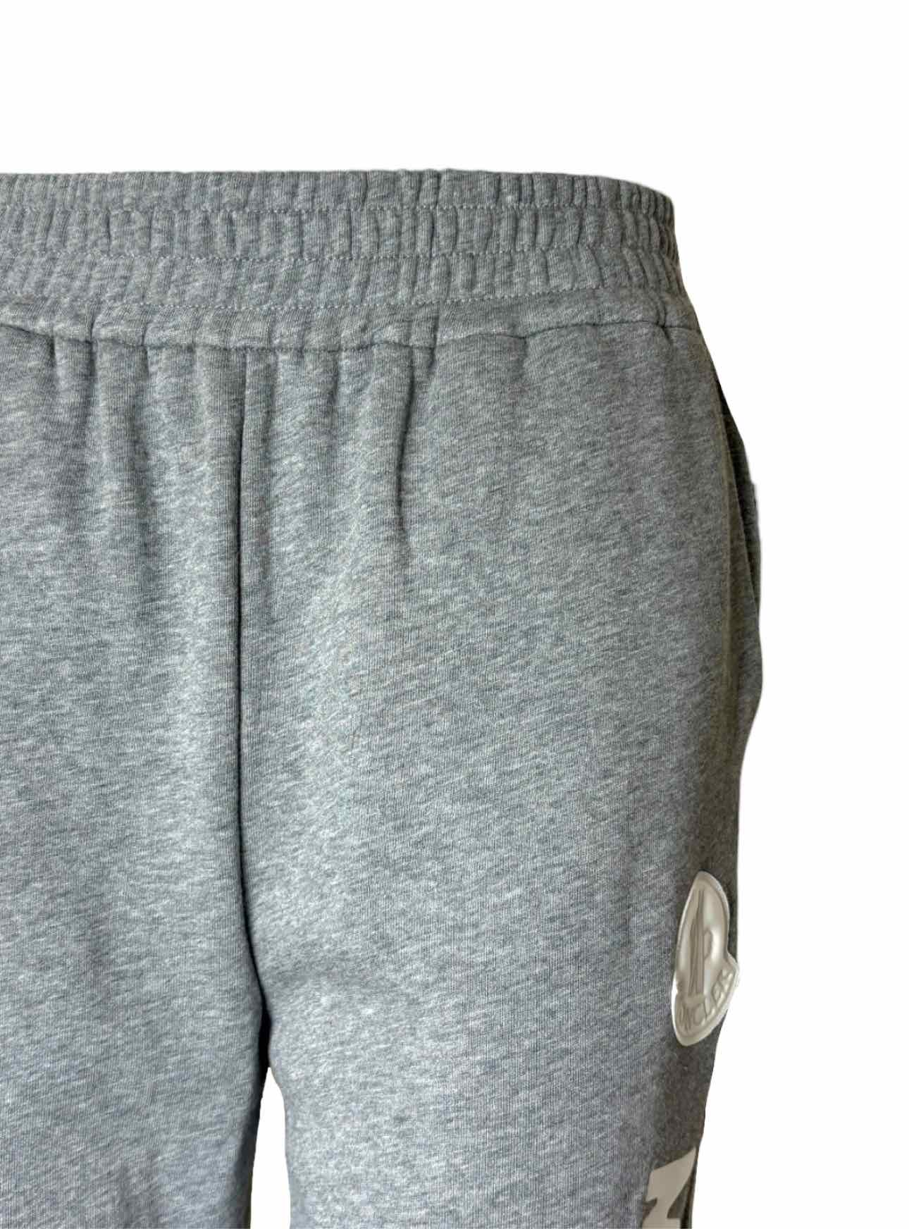 Moncler Size XS Grey Cotton Logo Pants - Image 3