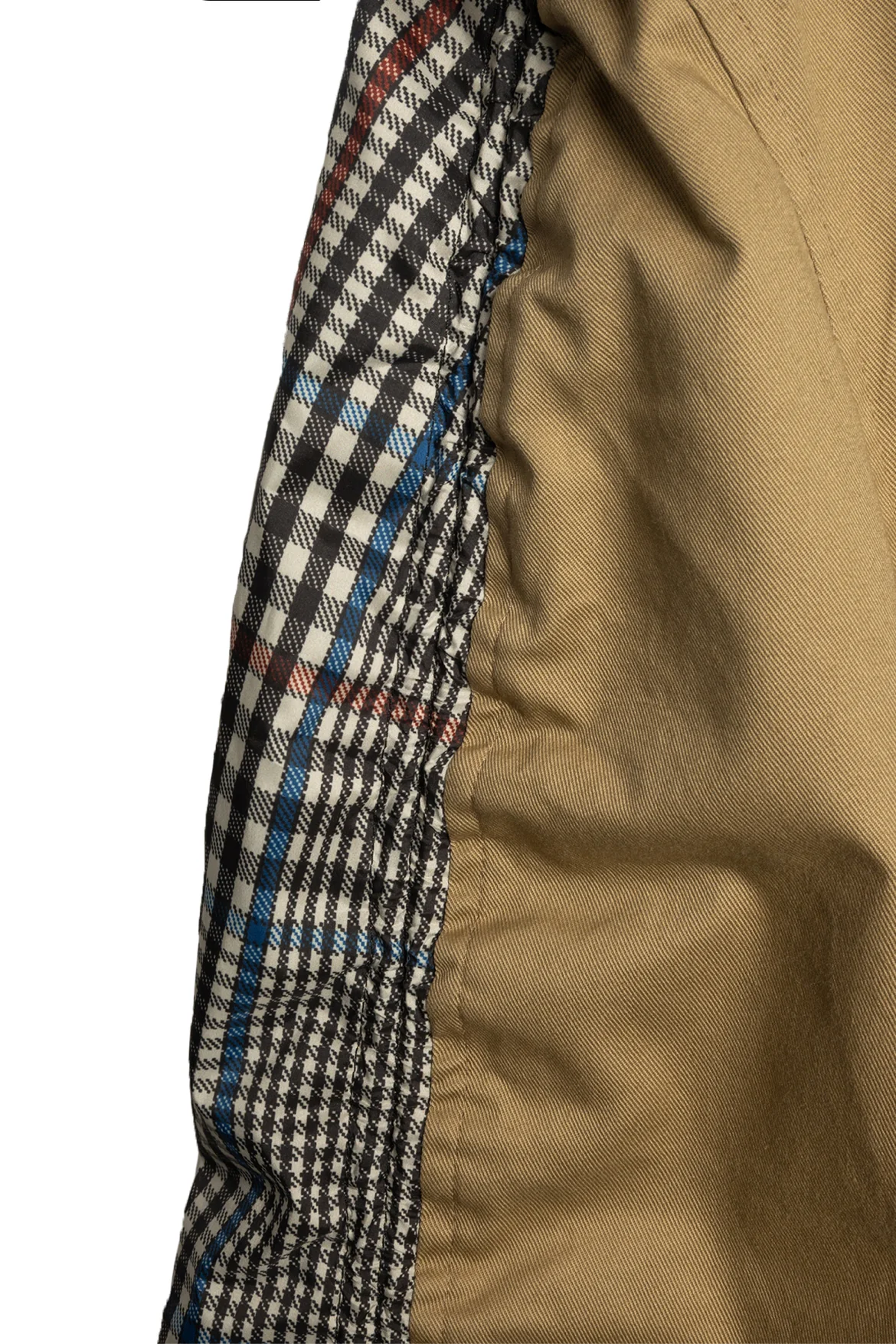 Monse Size M Drawstring Plaid Trench Coat - Image 3