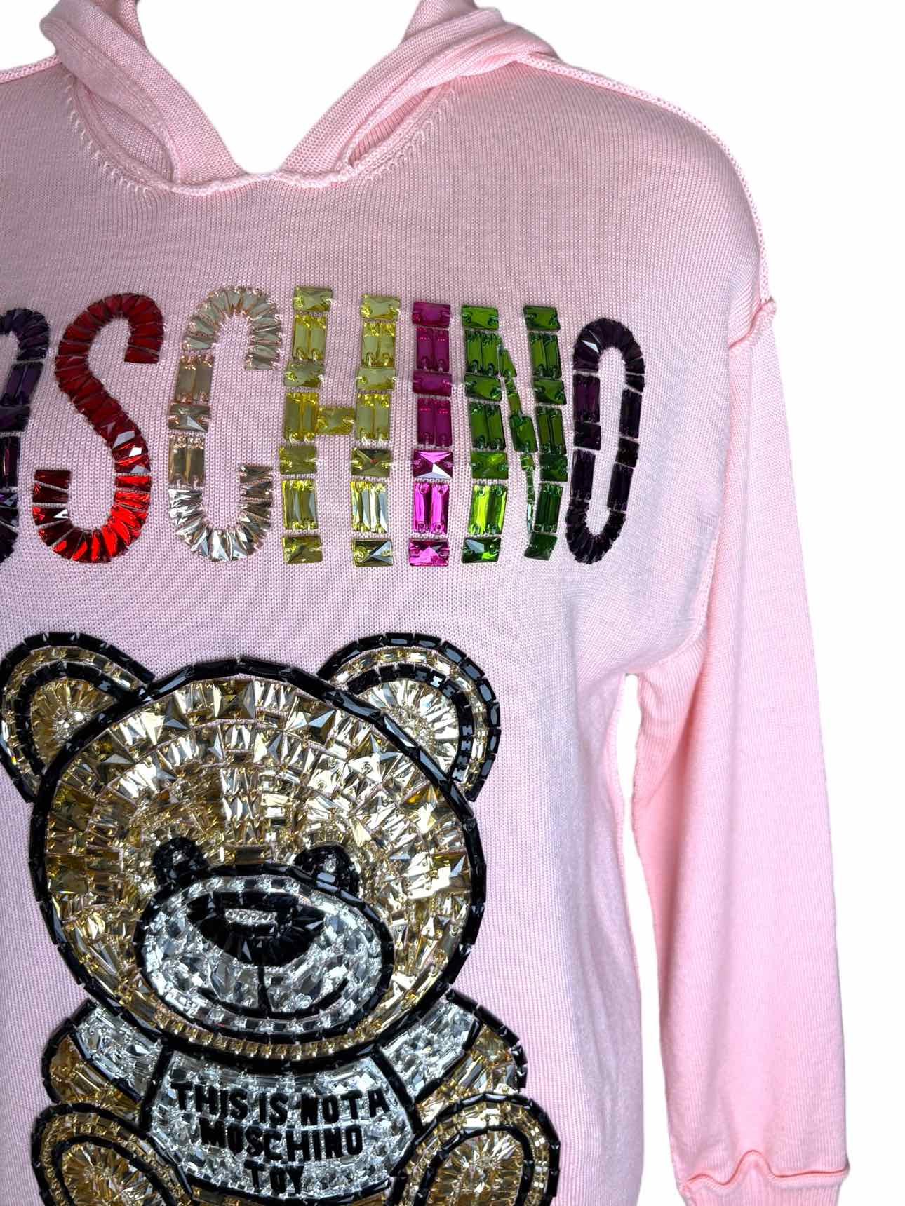 Moschino Couture Beaded Teddy Bear  Size S Sweater - Image 3