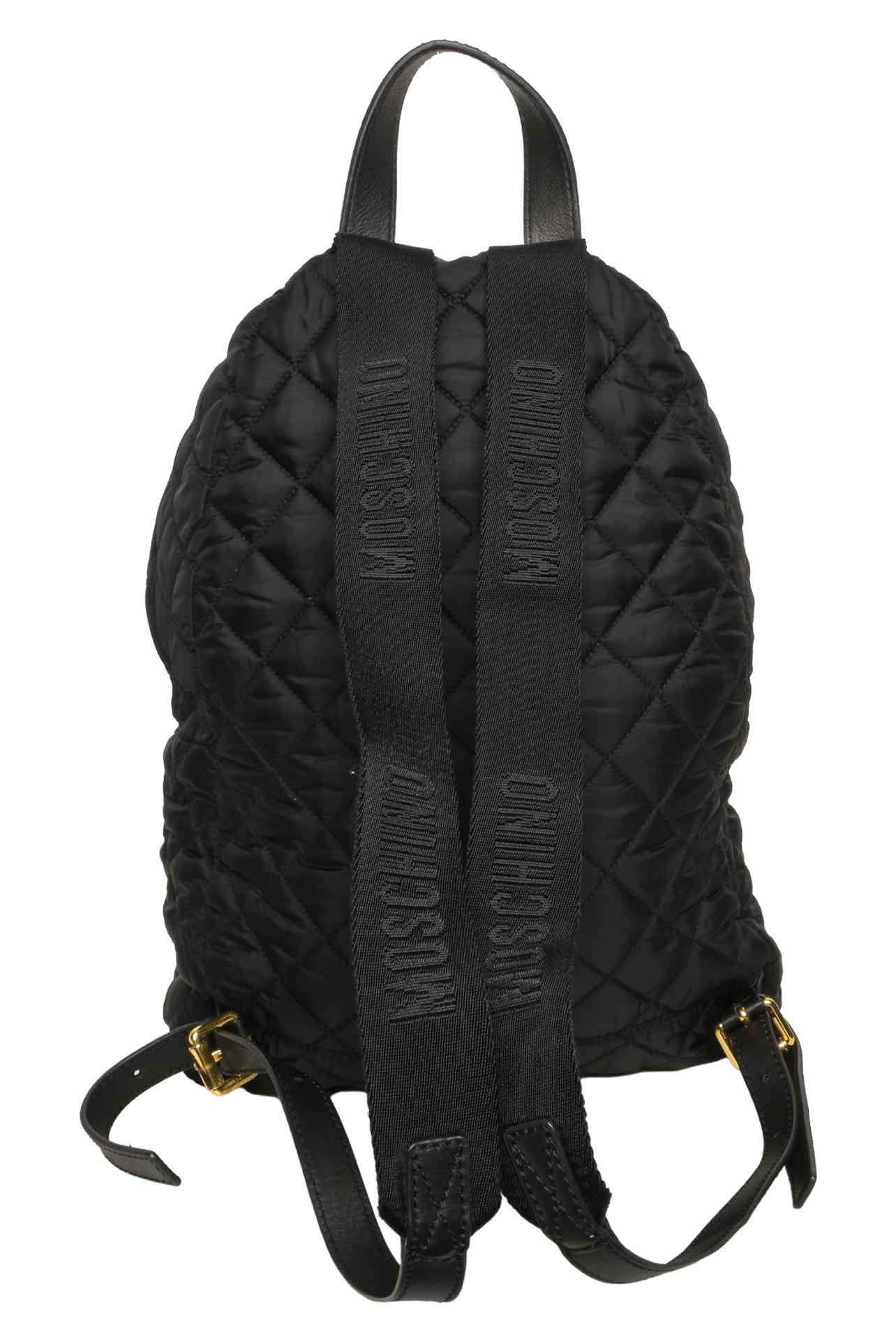 Moschino Quilted Logo Lettering Nylon BackPack - Image 4