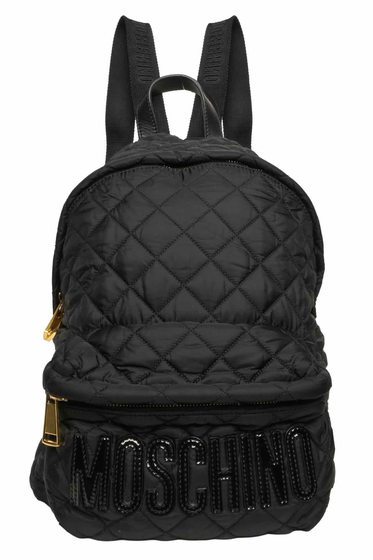 Moschino Quilted Logo Lettering Nylon BackPack - Image 6