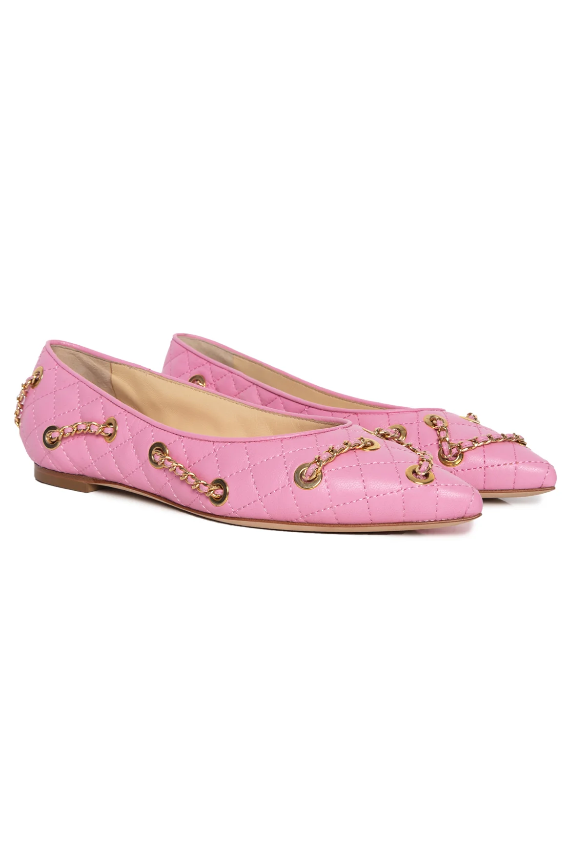 Moschino Size 36 Woven Chain Quilted Flats - Image 2