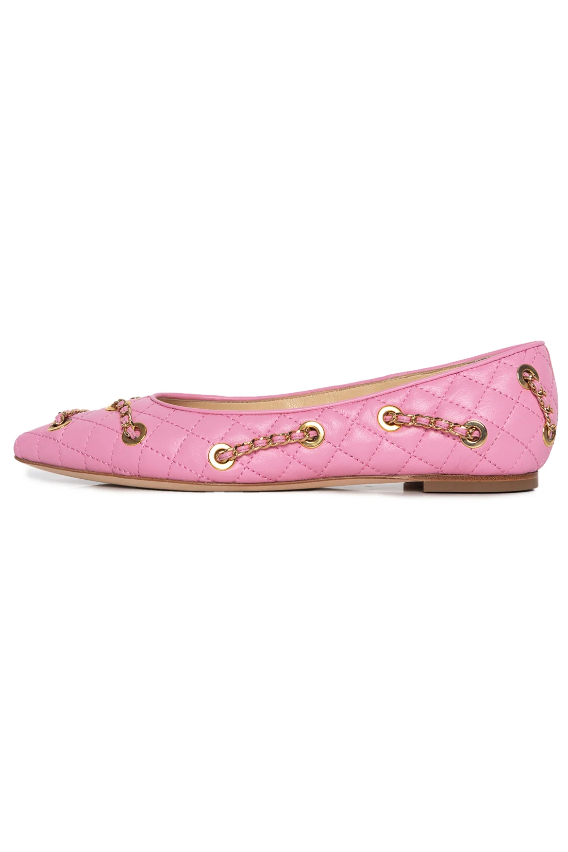 Moschino Size 36 Woven Chain Quilted Flats - Image 3
