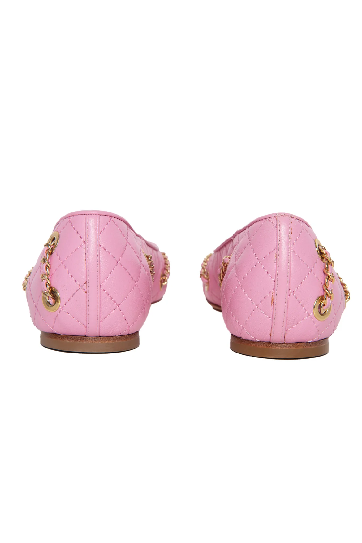 Moschino Size 36 Woven Chain Quilted Flats - Image 4