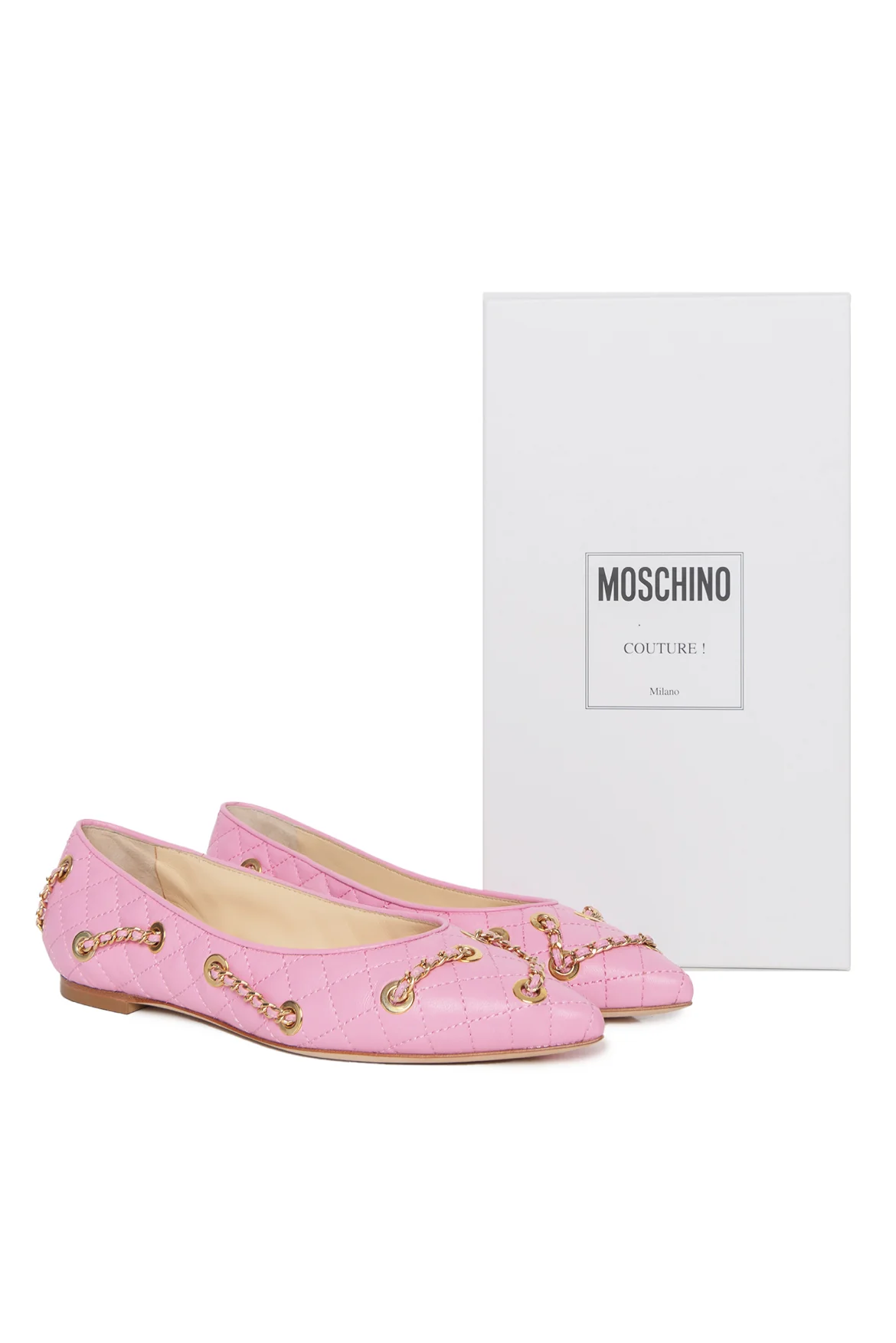 Moschino Size 36 Woven Chain Quilted Flats - Image 6
