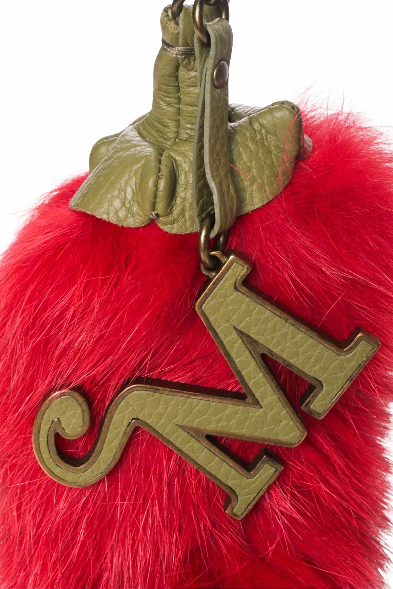 Mr & Mrs Italy Fox Fur Chilli Pepper Keychain - Image 3