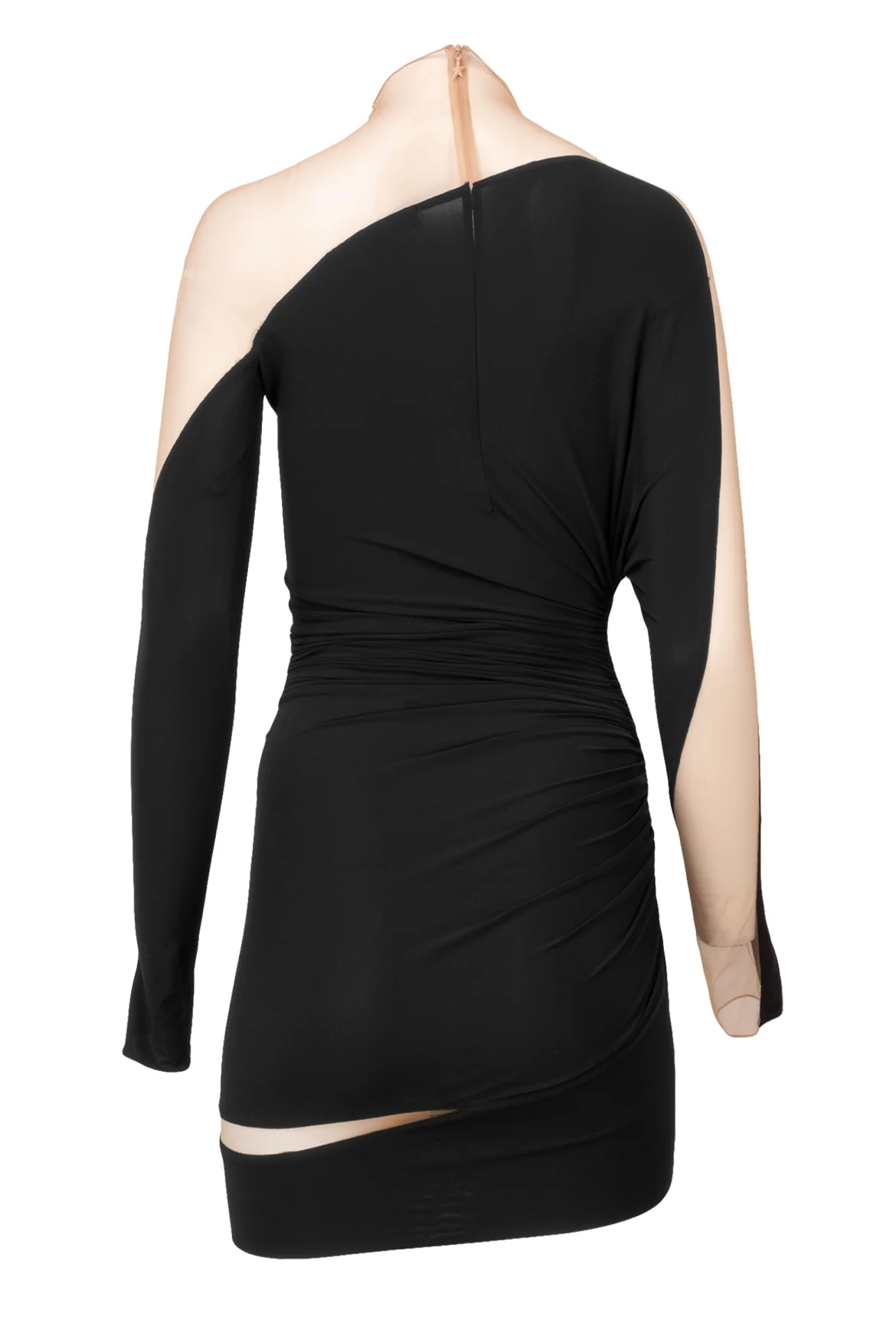 Mugler Size 36 Mesh Ruched Dress - Image 2