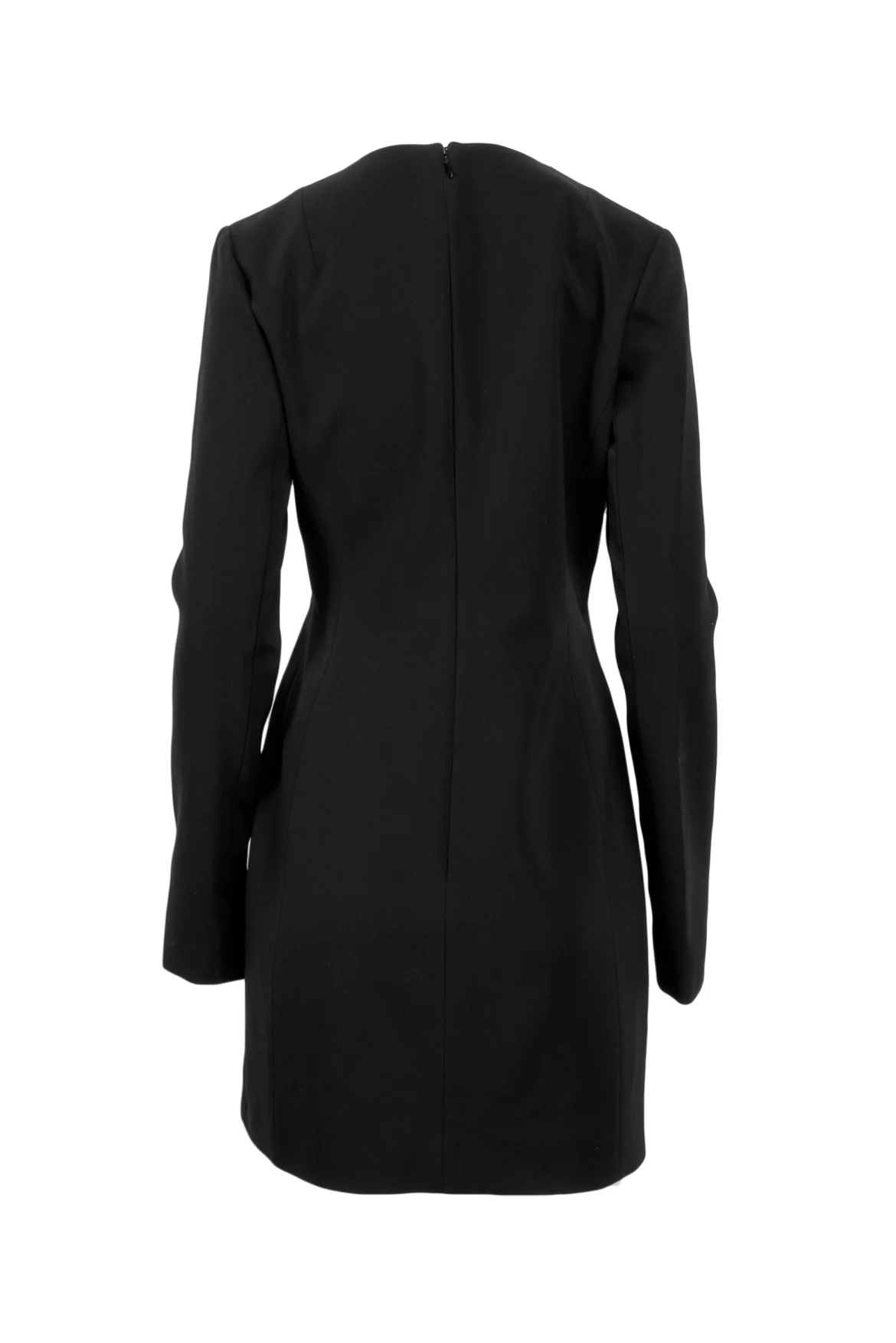 Mugler Size 42 Bonded Crepe Long Sleeve Mini Dress - Image 2