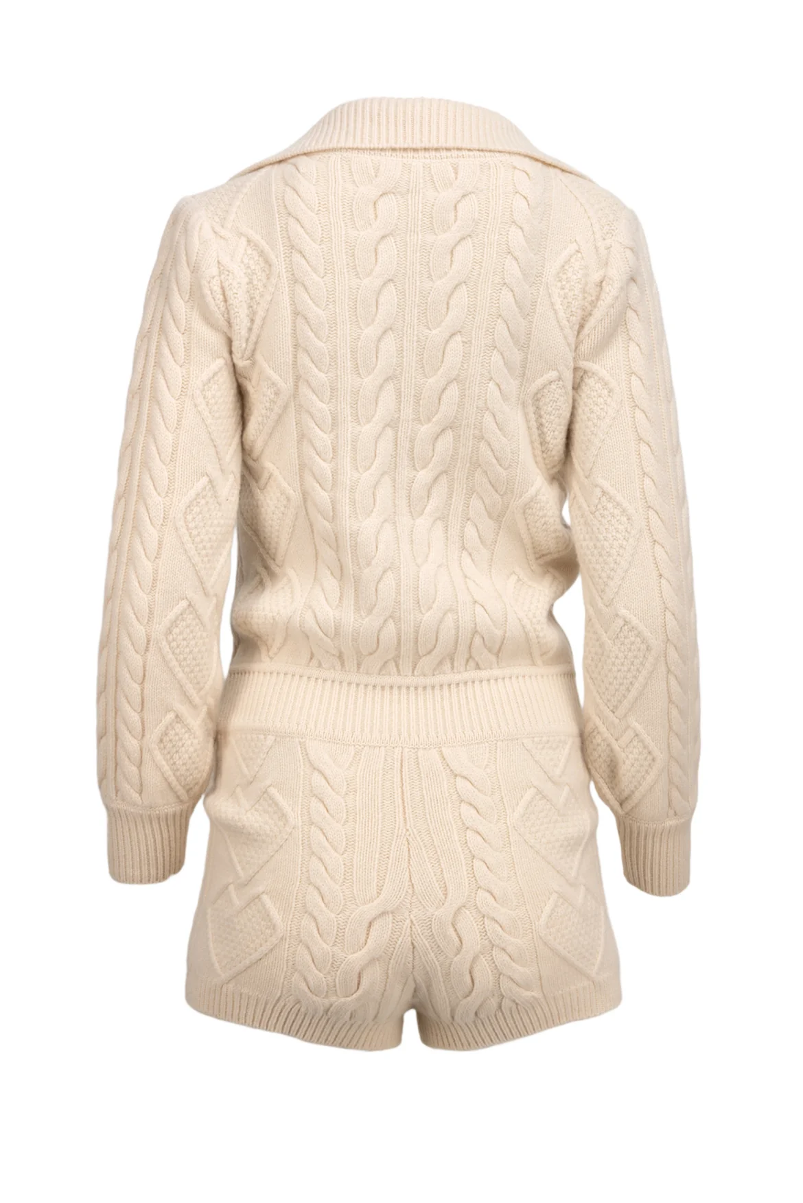 Nana Jacqueline Size M Cable Knit Wool Jumpsuit - Image 2