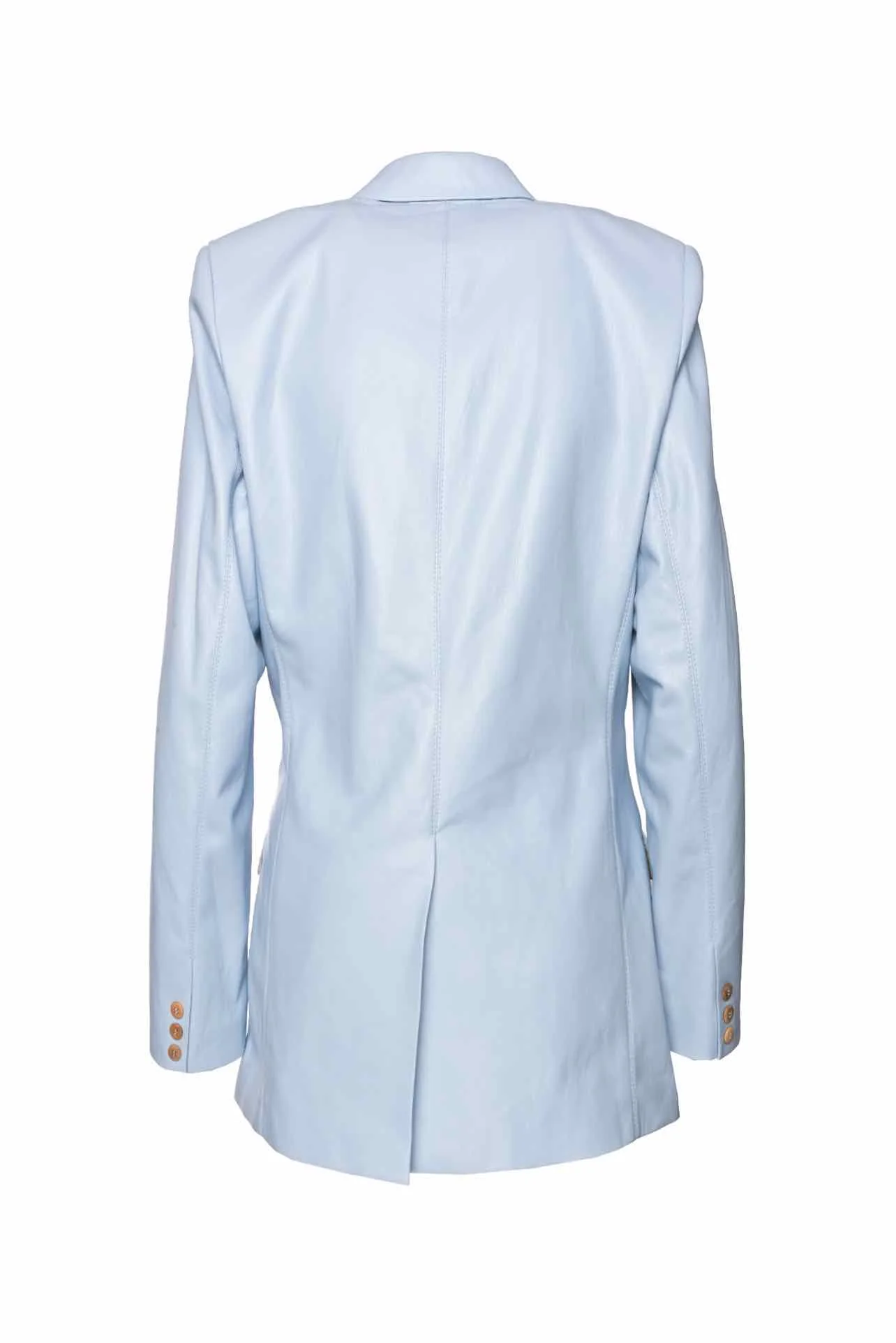 Nanushka Size M Faux Leather Single Button Blazer - Image 2