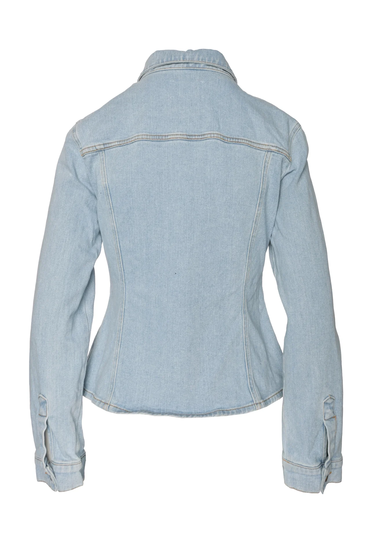 Nanushka Size S Distressed Denim Button Up Shirt - Image 2
