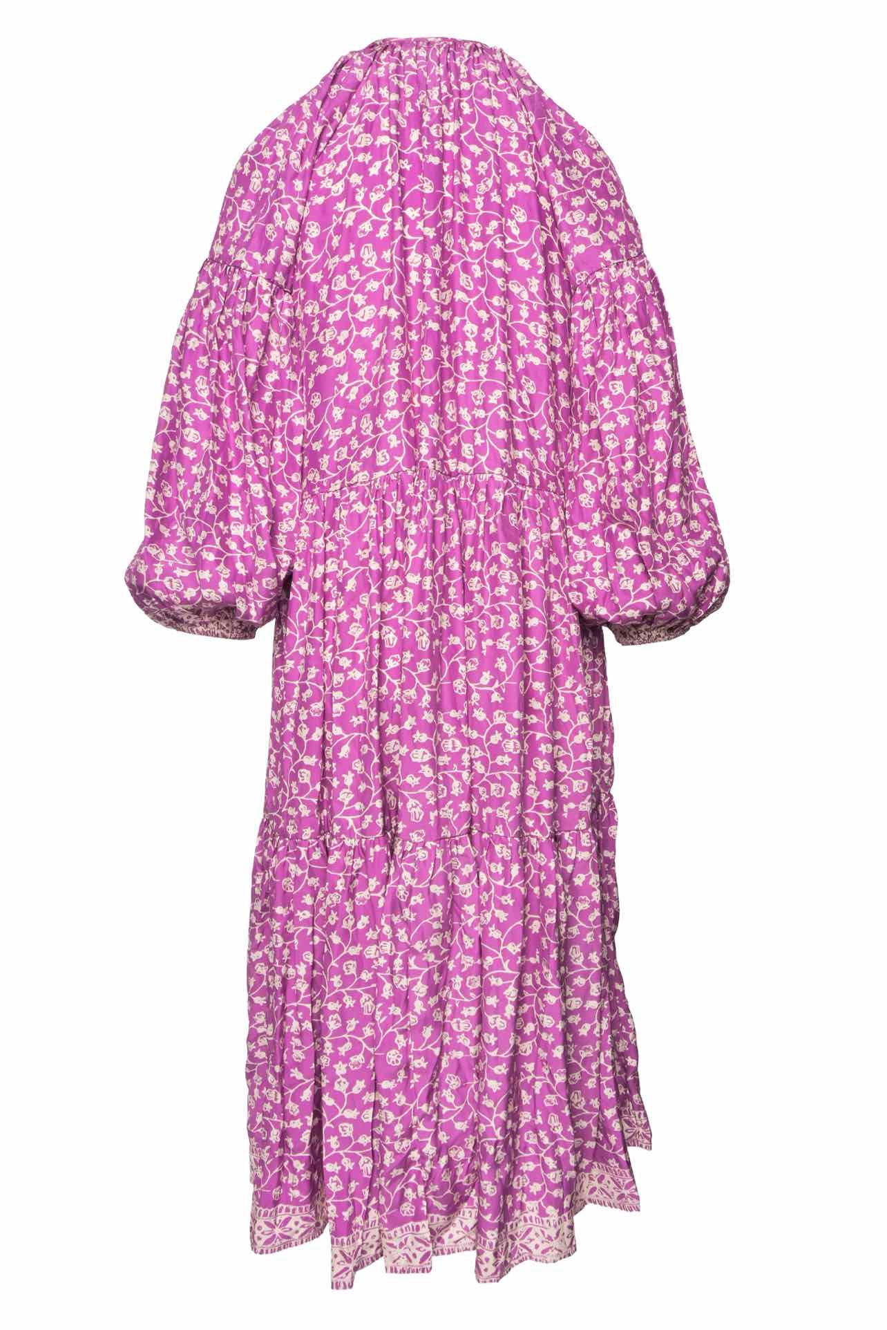 Natalie Martin Size XS Floral Long Sleeve Silk Maxi Dress - Image 2