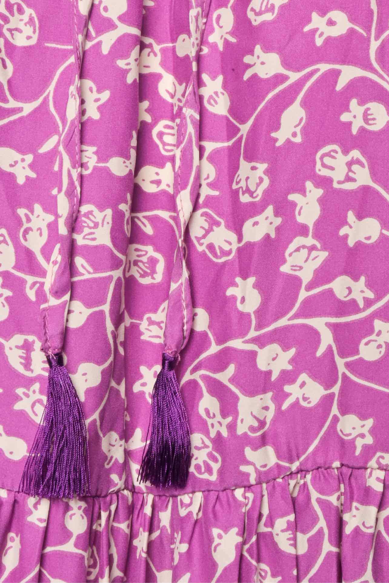 Natalie Martin Size XS Floral Long Sleeve Silk Maxi Dress - Image 3