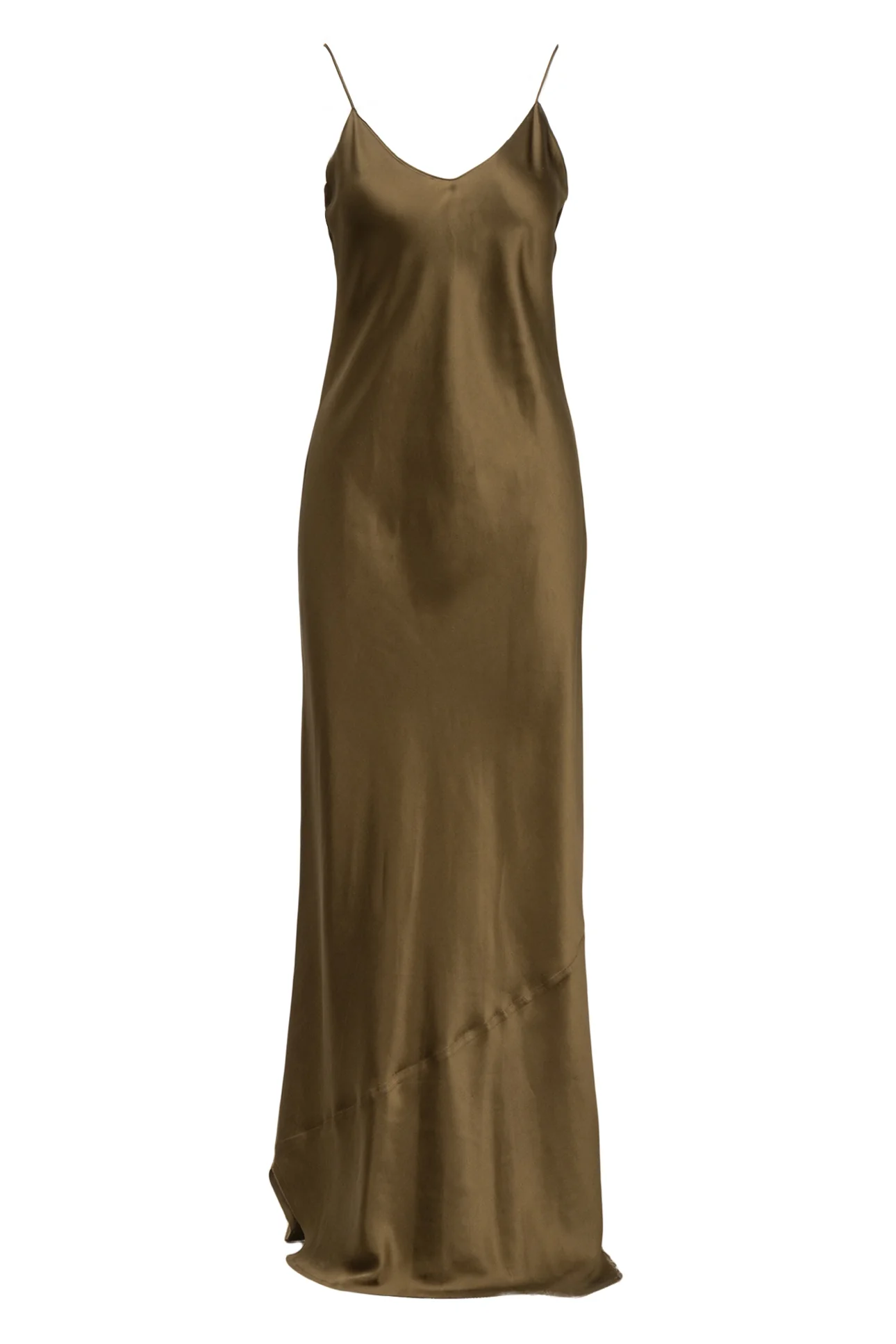Nili Lotan Size M Raw Hem Cami Silk Maxi Dress