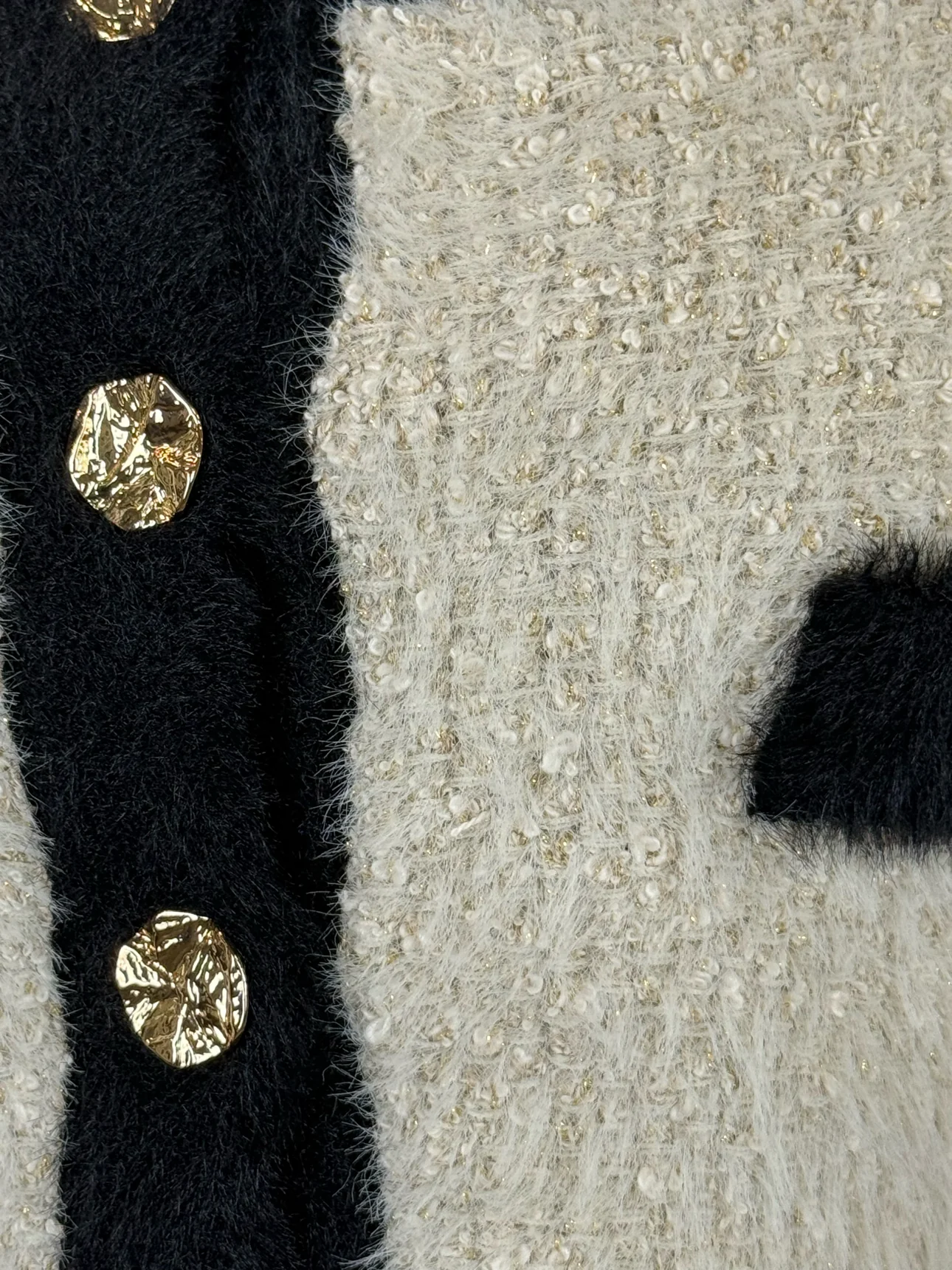 Nina Ricci Size S Boucle Fuzzy Cardigan - Image 3