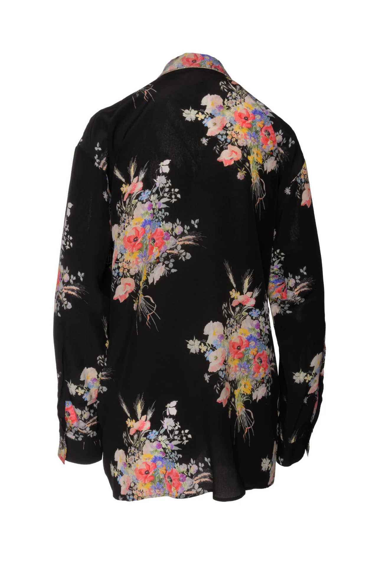 No. 21 Size 8 Crystal Embellished Floral Silk Blouse - Image 2
