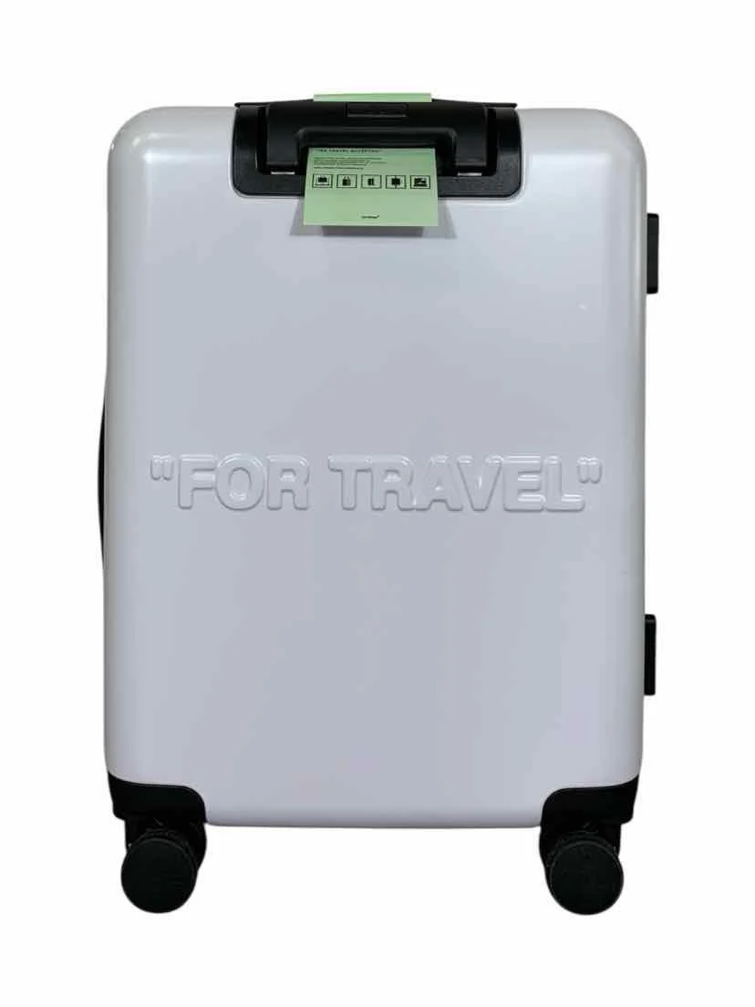 Off White Arrow Trolley Suitcase - Image 3