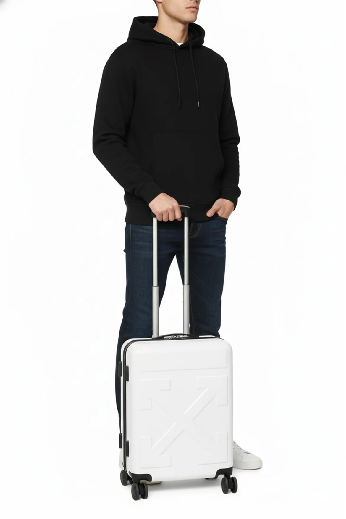 Off White Arrow Trolley Suitcase - Image 2