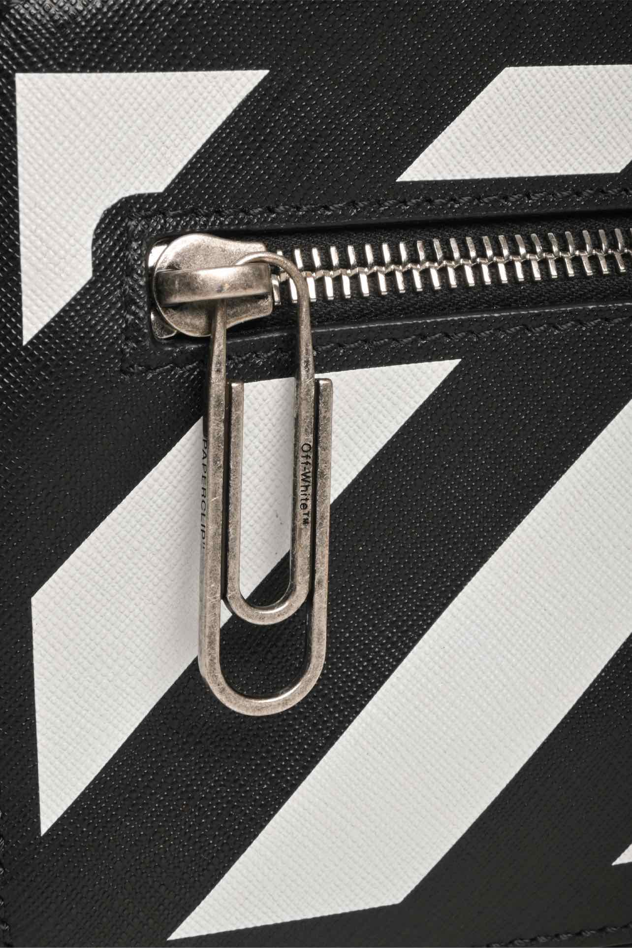 Off White Binder Diag Saffiano Pouch - Image 5