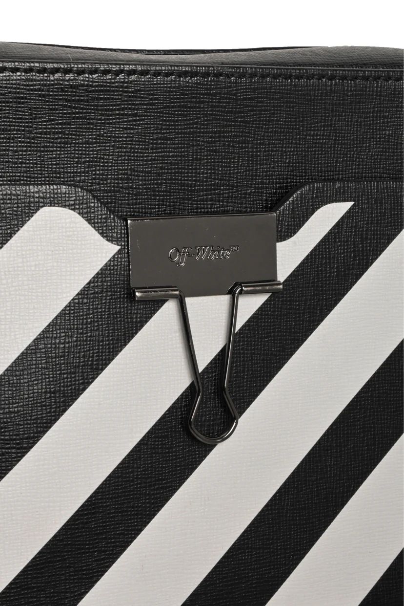 Off White Diagonal Binder Clip Crossbody - Image 5