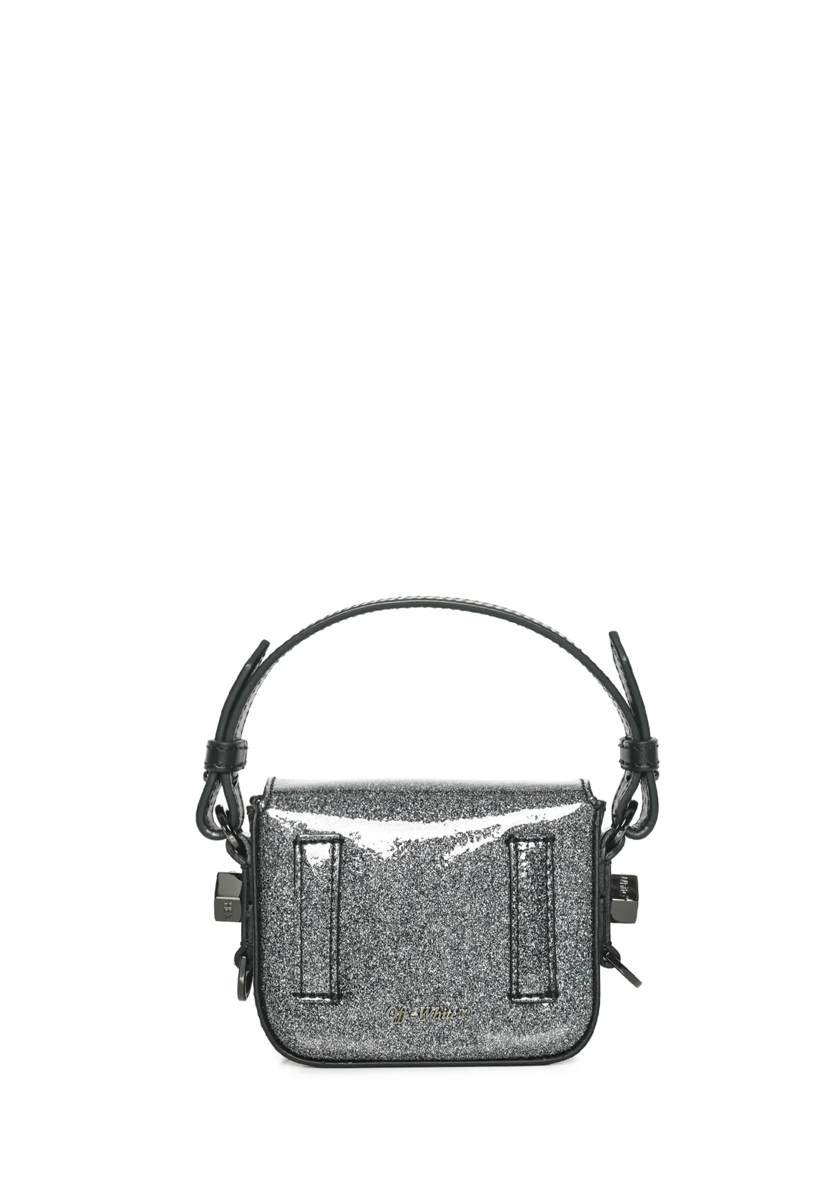 Off White Glitter Baby Flap Bag - Image 3