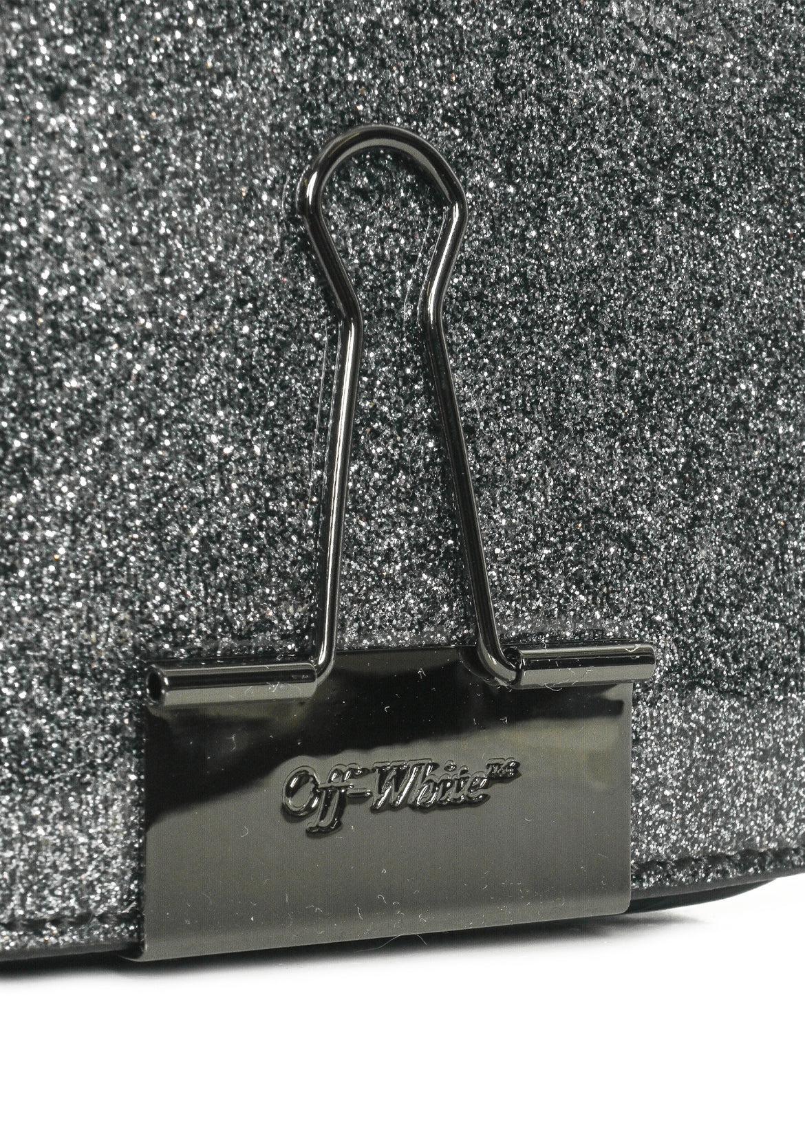 Off White Glitter Baby Flap Bag - Image 5