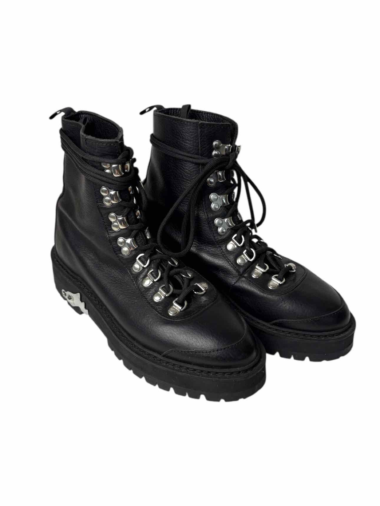 Off-White Leather Hiking Size 38 Ankle Boots - Image 2