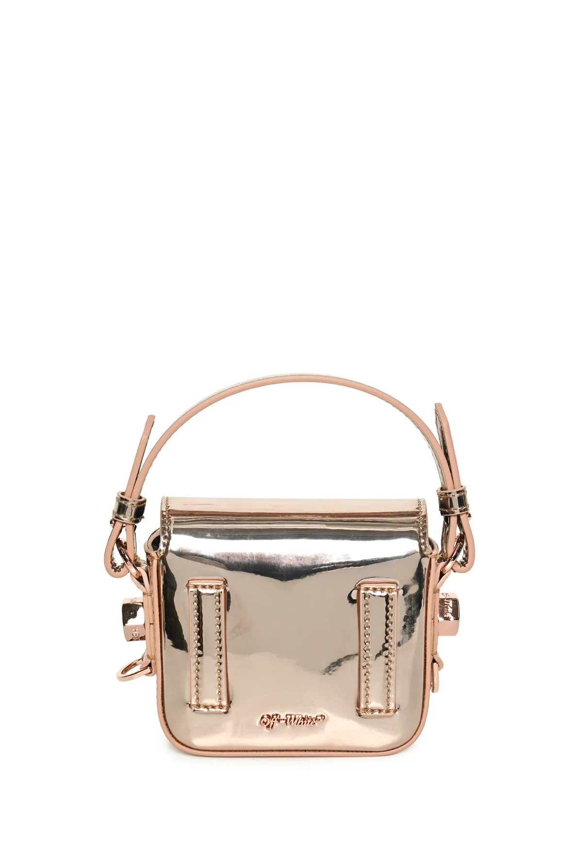 Off White Mirror Baby Flap Bag - Image 3