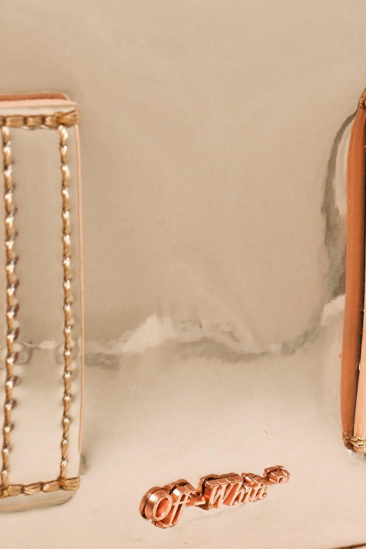Off White Mirror Baby Flap Bag - Image 7