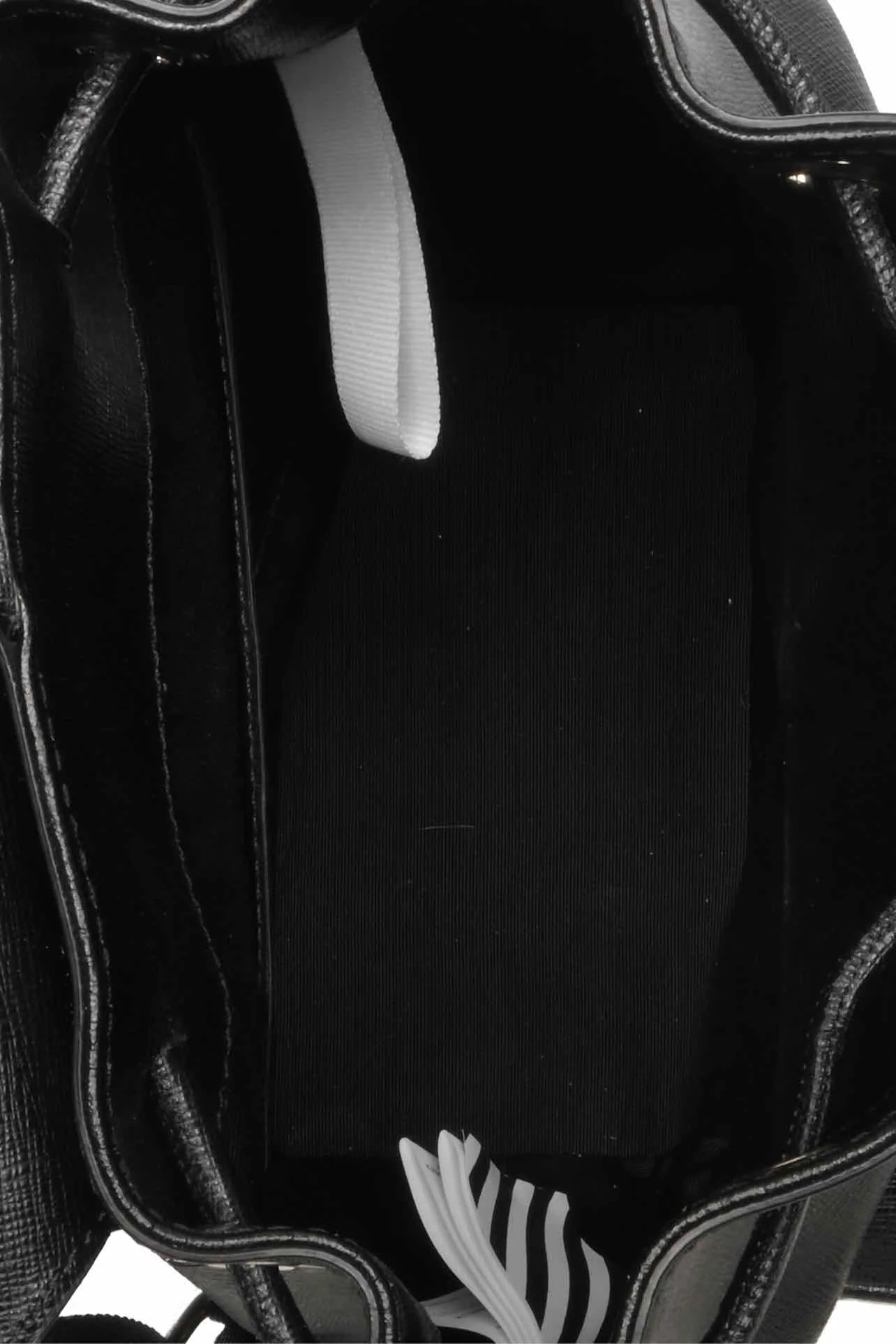 Off White Saffiano Diag BackPack - Image 7