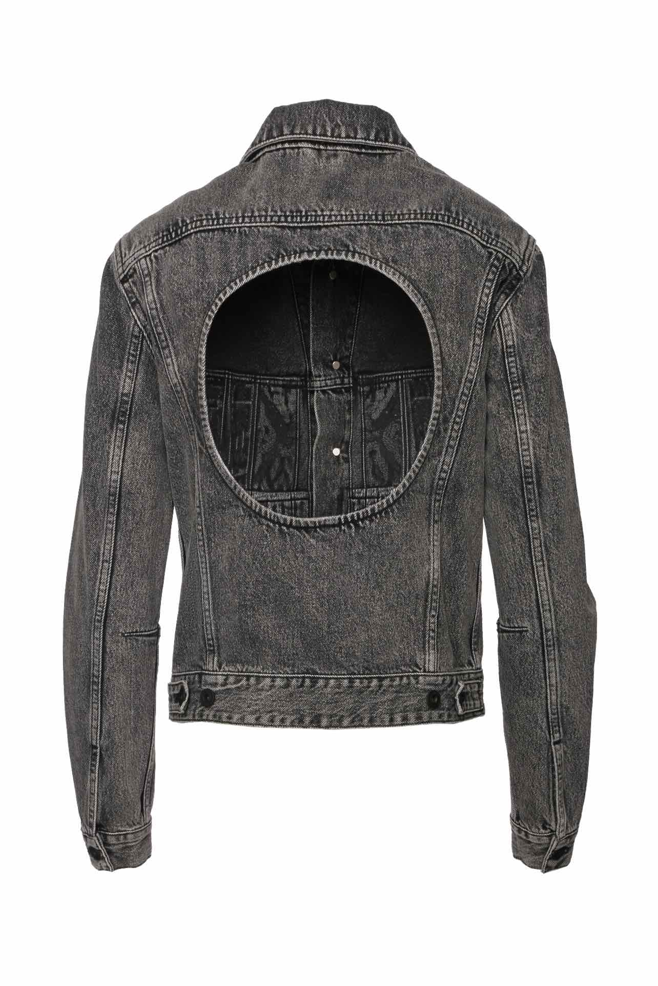 Off White Size 38 Cut Out Denim Jacket - Image 2