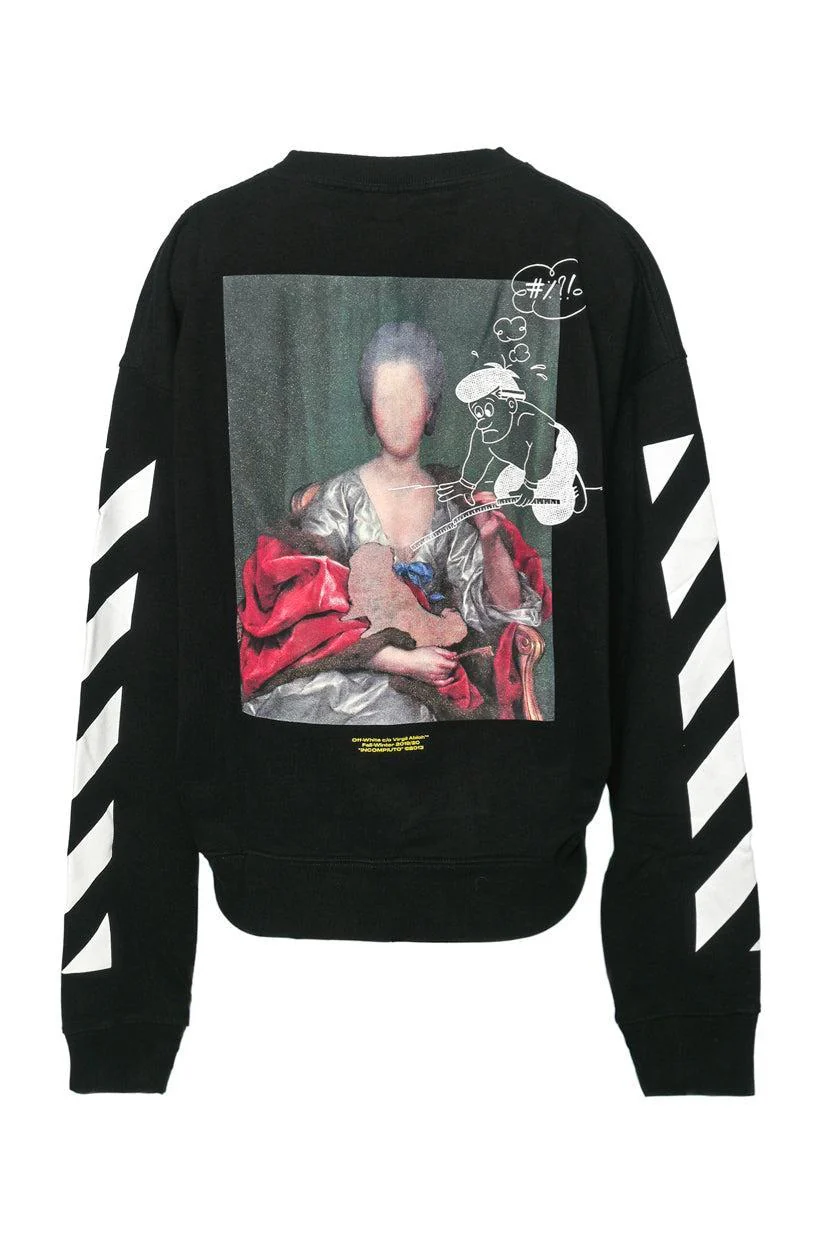 Off White Size L Diag Mariana De Silva Crewneck Sweatshirt - Image 2