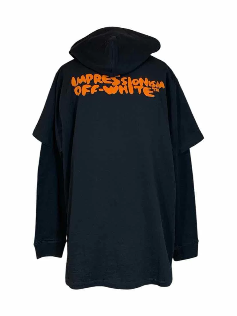 OFF-WHITE Size L Men's Bubble Font T-shirt Hoodie - Image 2