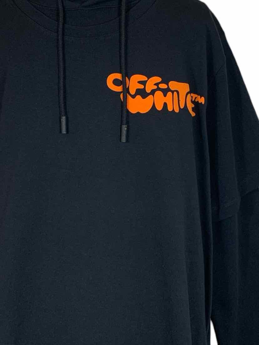 OFF-WHITE Size L Men's Bubble Font T-shirt Hoodie - Image 3