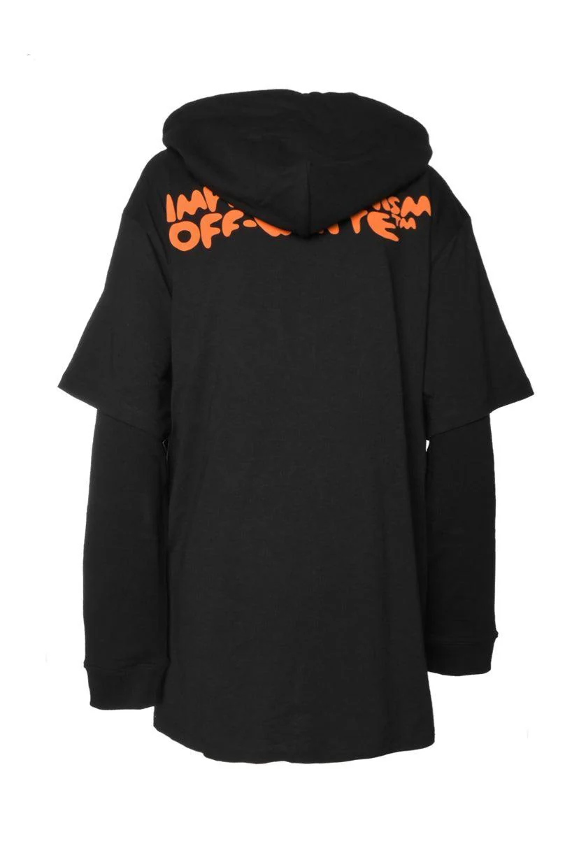 OFF-WHITE Size L Men's Bubble Font T-shirt Hoodie - Image 2