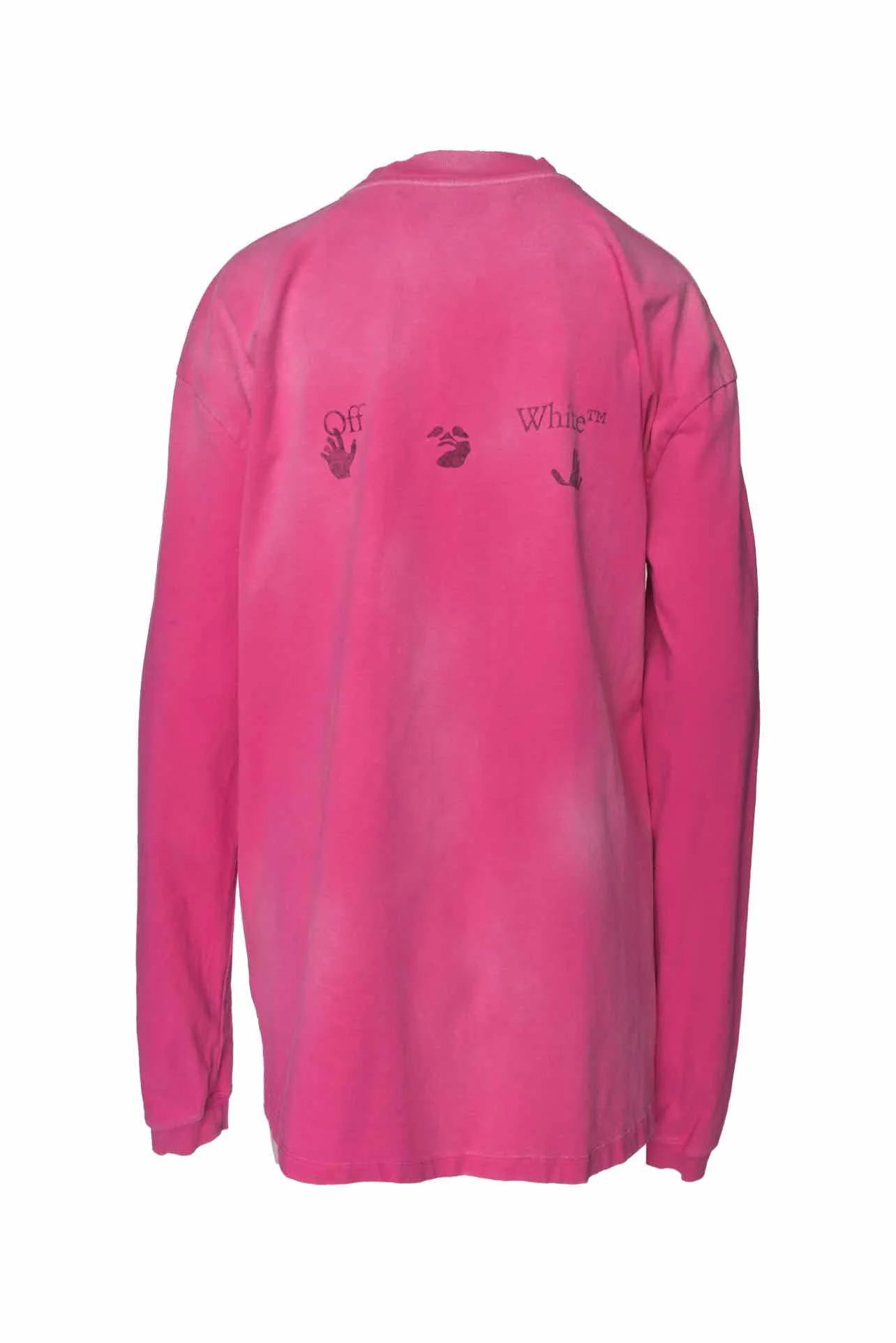OFF-WHITE Size L/XL Men's Distressed Logo Long Sleeve T-shirt - Image 2