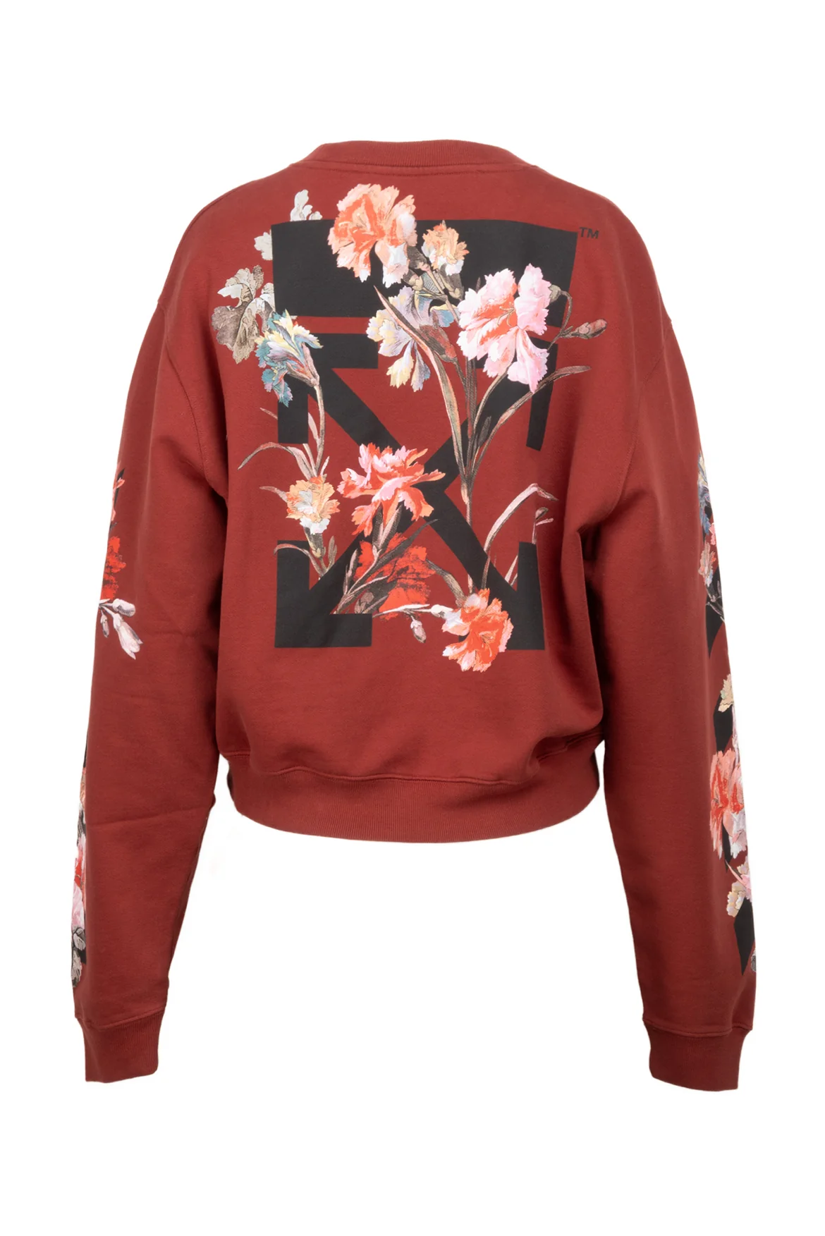 Off White Size M Flower Carryover Crop Crewneck Sweatshirt - Image 2
