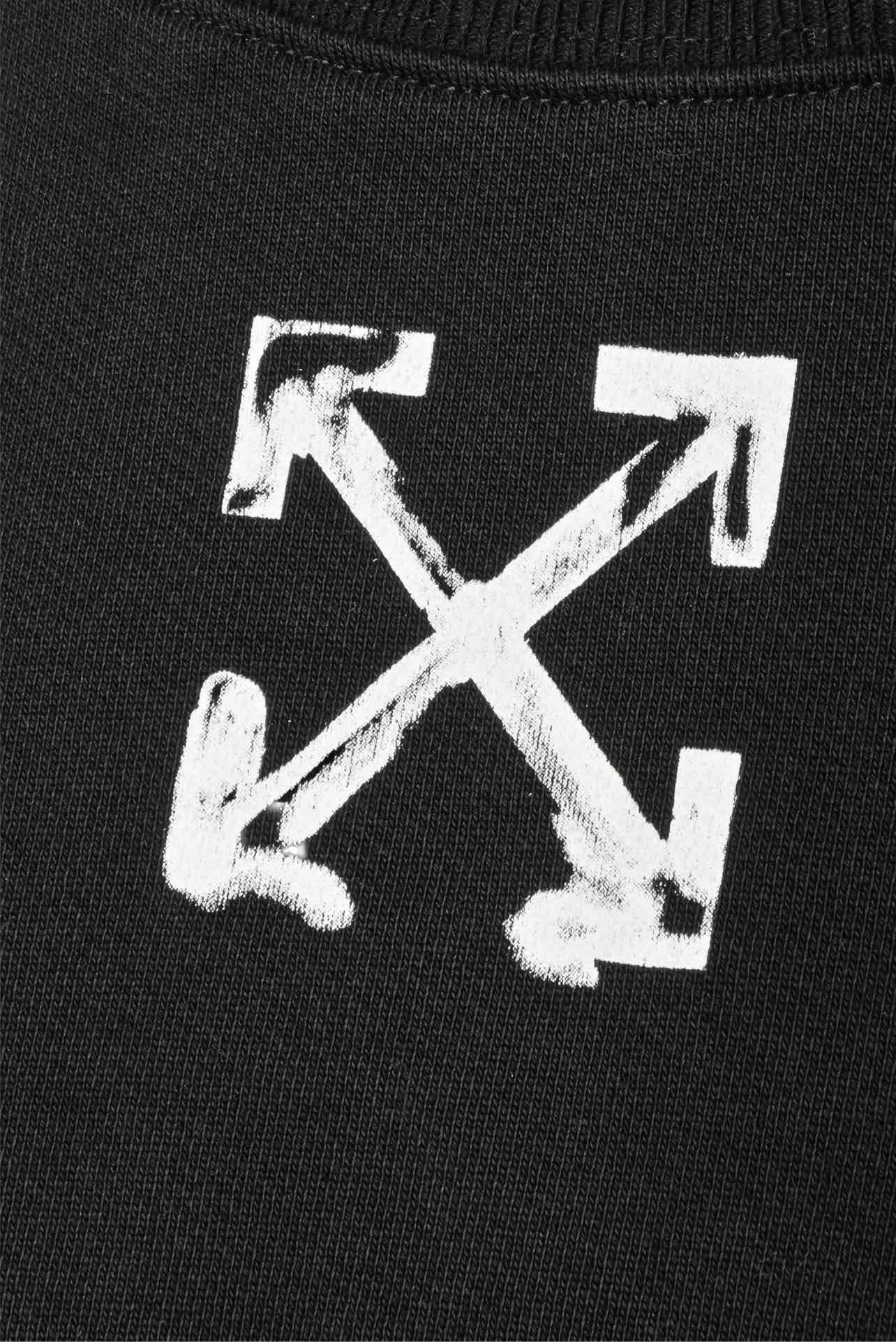 Off White Size M Logo Print Crop Sweatshirt - Image 3