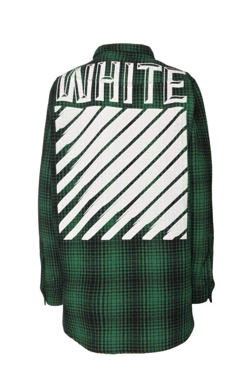 OFF-WHITE Size M Men's 2016 Diag Logo Flannel Shirt - Image 2