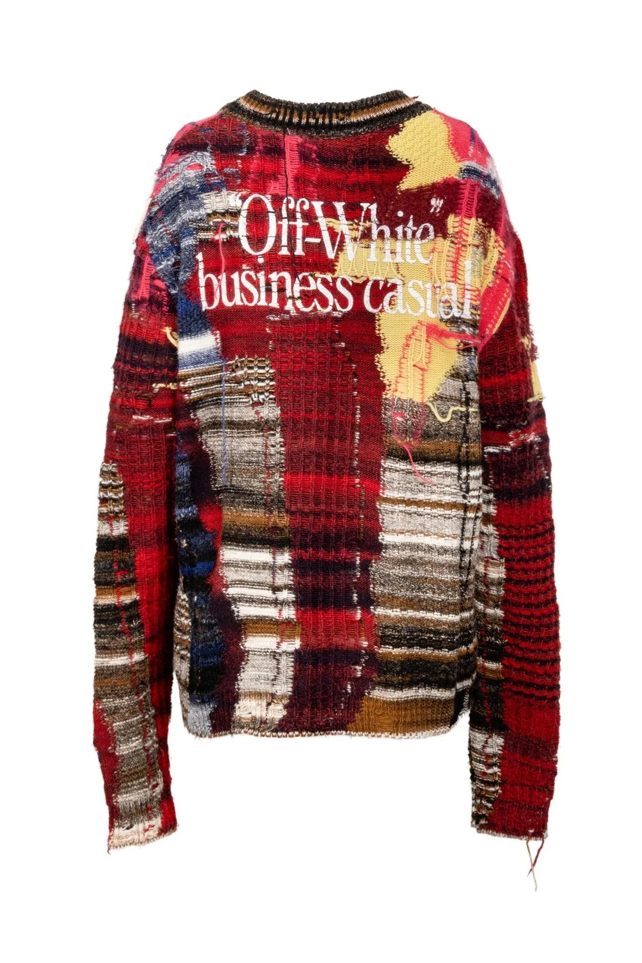 Off White Size M Oversize Business Casual Wool Sweater - Image 2