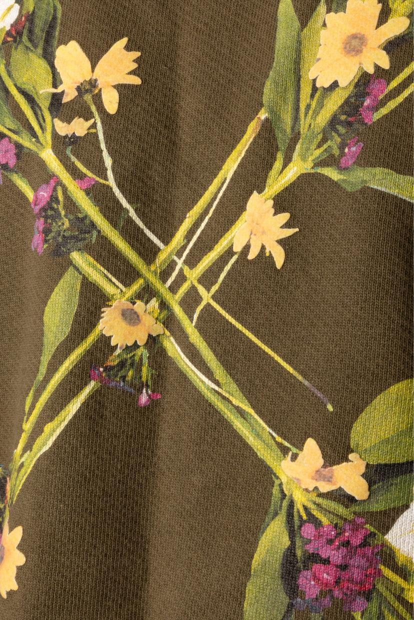 Off White Size S Floral Logo Hoodie - Image 3