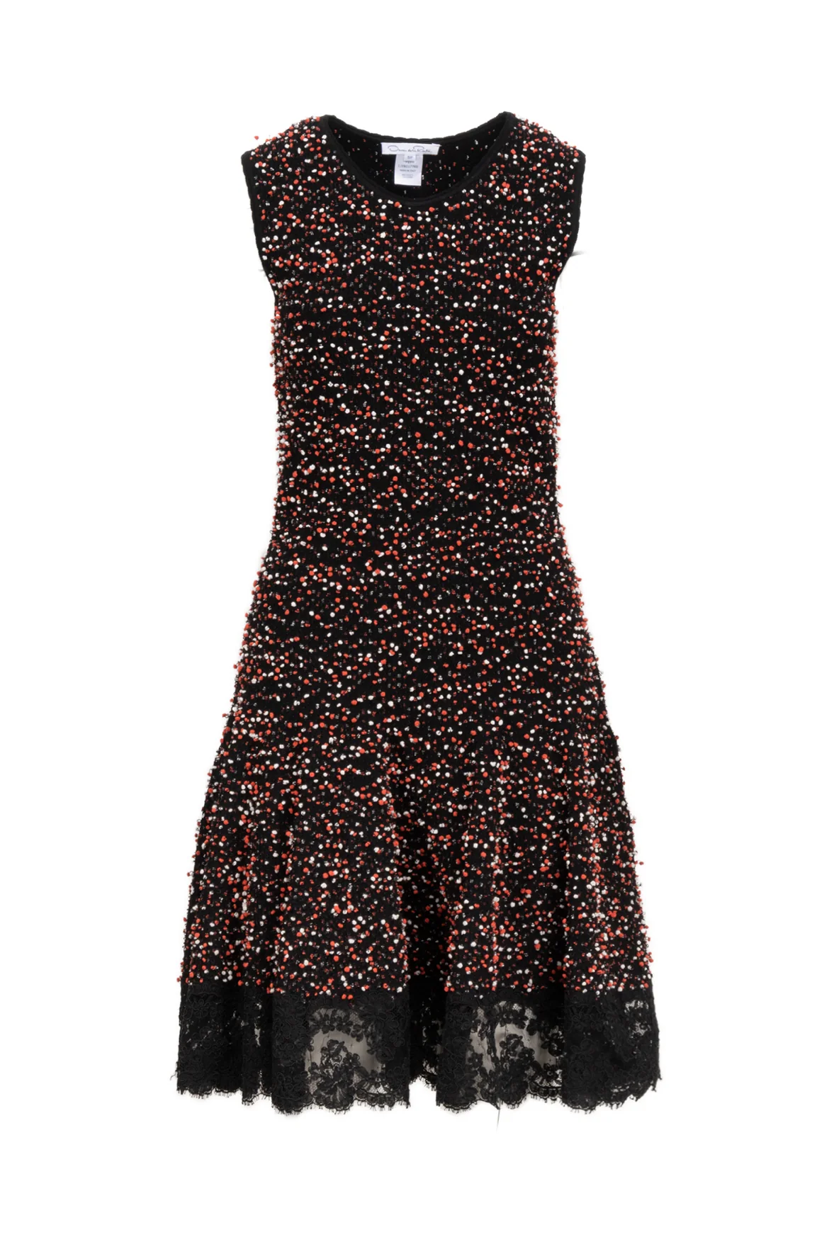 Oscar De La Renta Size 2 2017 Boucle Pompom Tank Dress