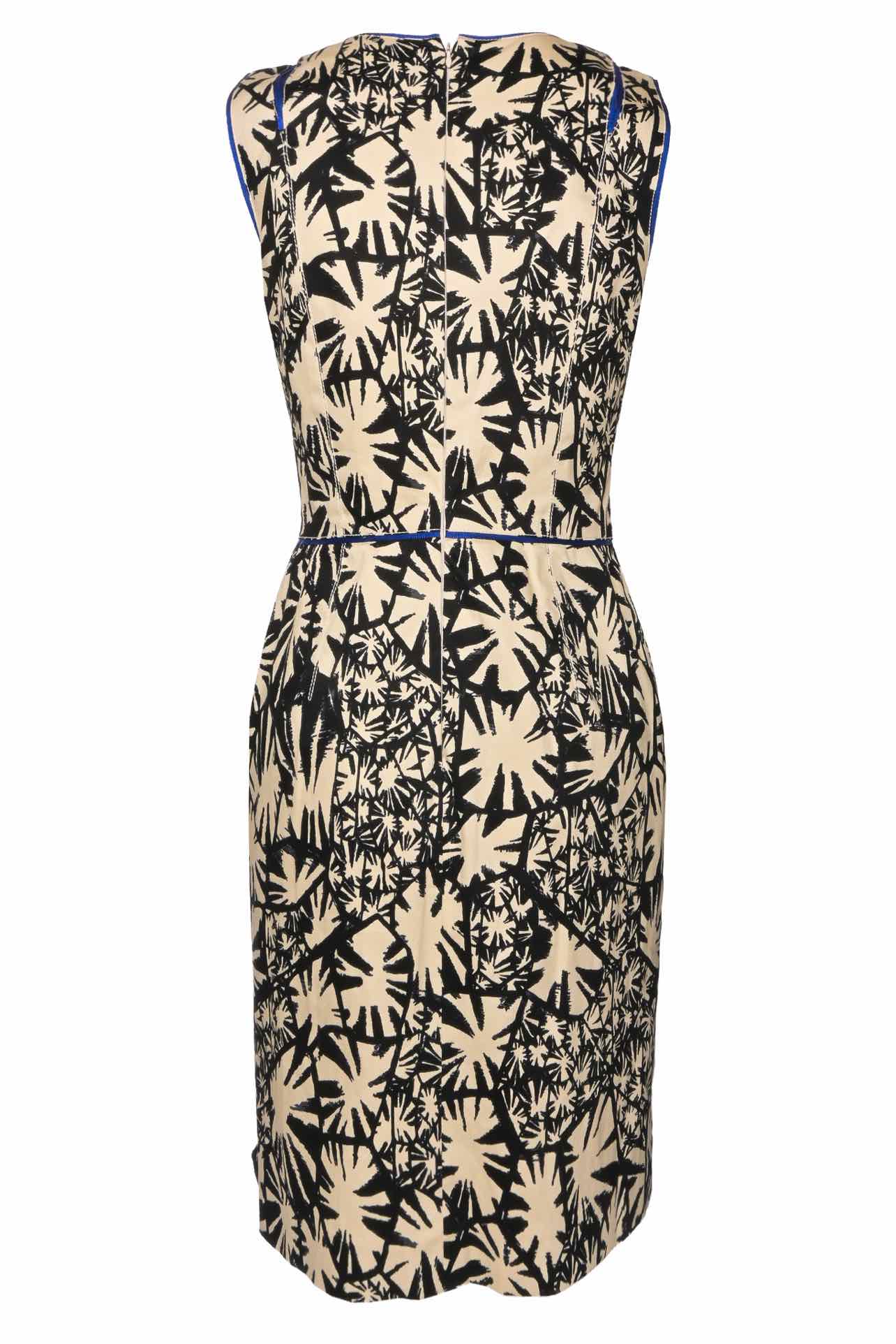 Oscar De La Renta Size 8 Pattern Cut Out Midi Dress - Image 2